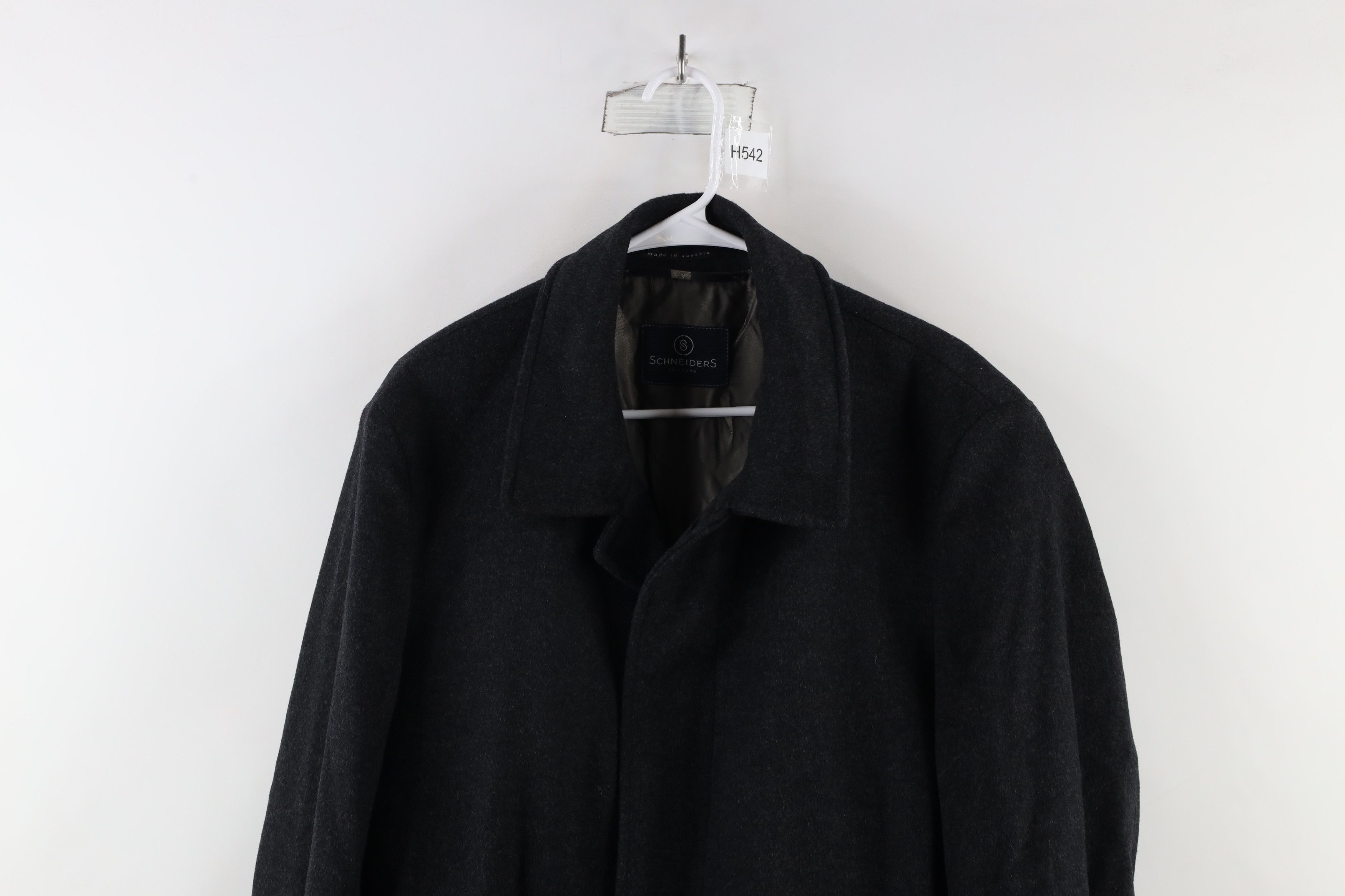 Schneiders × Vintage Schneiders Salzburg Blend Overcoat Jacket Dark Gray Size US XL / EU 56 / 4 - 2 Thumbnail