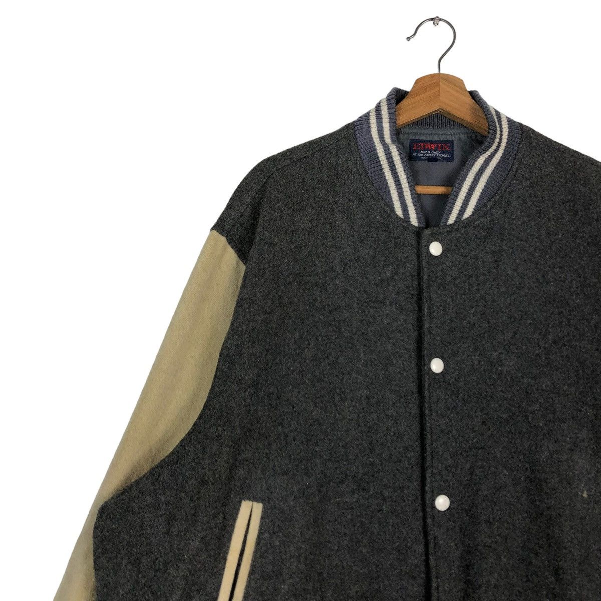 Edwin 🔥VINTAGE VARSITY WOOL JACKET EDWIN ISSEY MIYAKE JAPAN Size US L / EU 52-54 / 3 - 7 Thumbnail