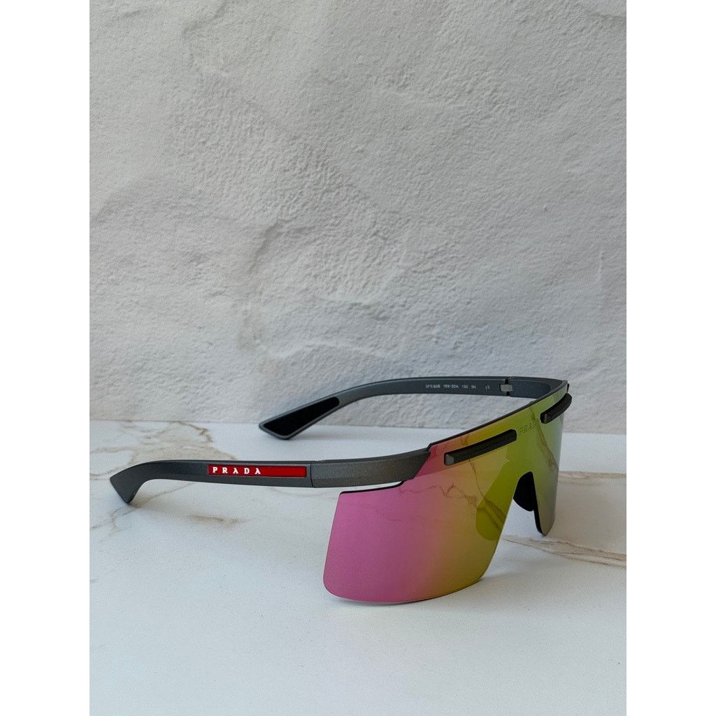 Prada NEW Prada Sport PS B06S Mirrored Sunglasses in Grey $569 Size ONE SIZE - 5 Thumbnail