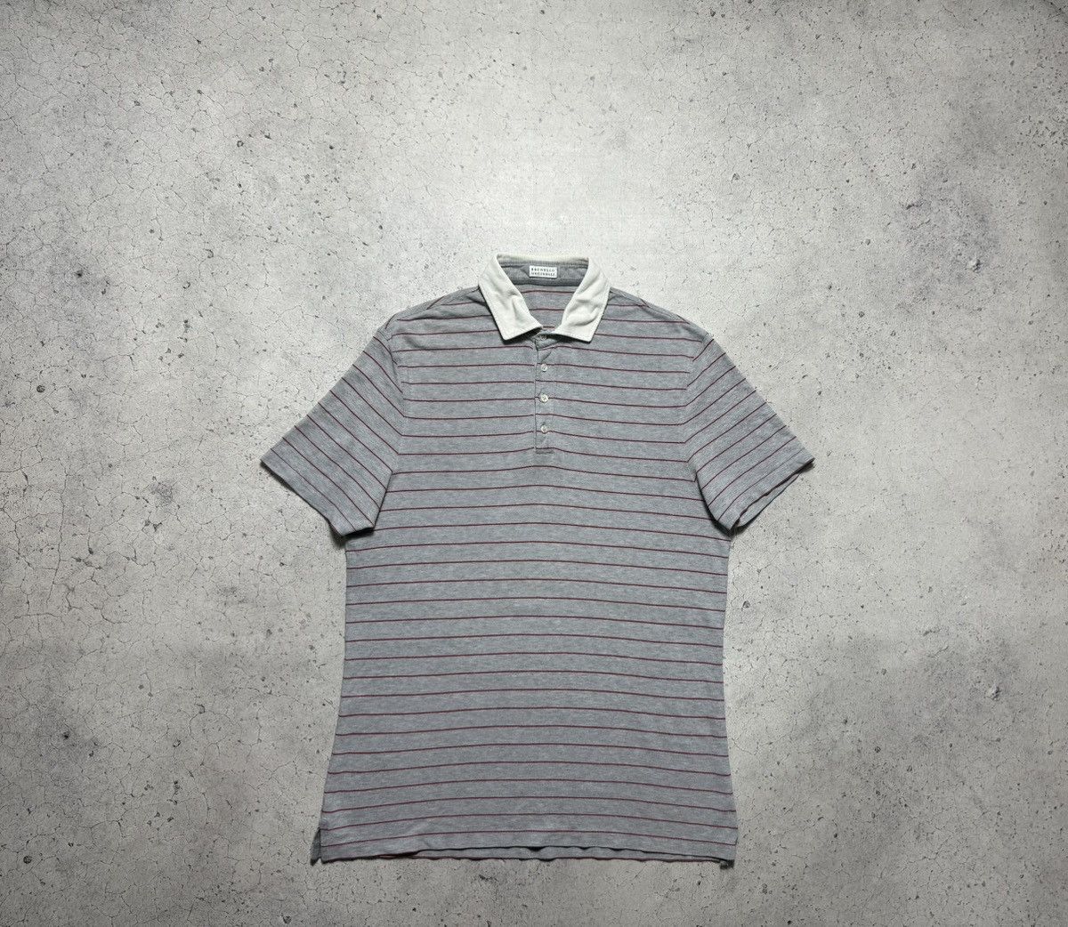 Brunello Cucinelli Striped Luxury Polo Shirt