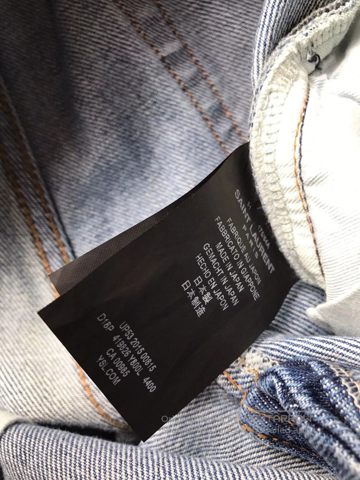 Yves Saint Laurent YSL SLP D10 Distressed Jeans W31. Size US 31 - 5 Thumbnail