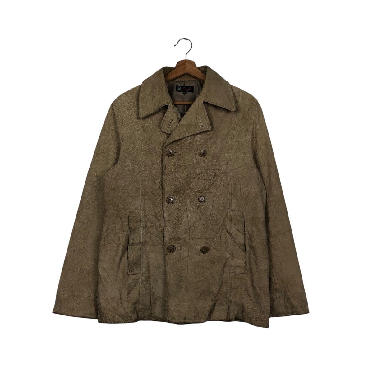 Japanese Brand 📌Vintage Chore Leather Jacket Michel Klein Double Collar Size US M / EU 48-50 / 2 - 2 Thumbnail