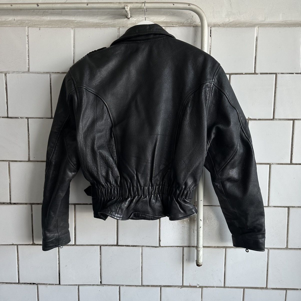 Designer × Japanese Brand Vintage Japanese Style Smash Leather Jacket Y2K Crazy Fit Size US S / EU 44-46 / 1 - 2 Thumbnail