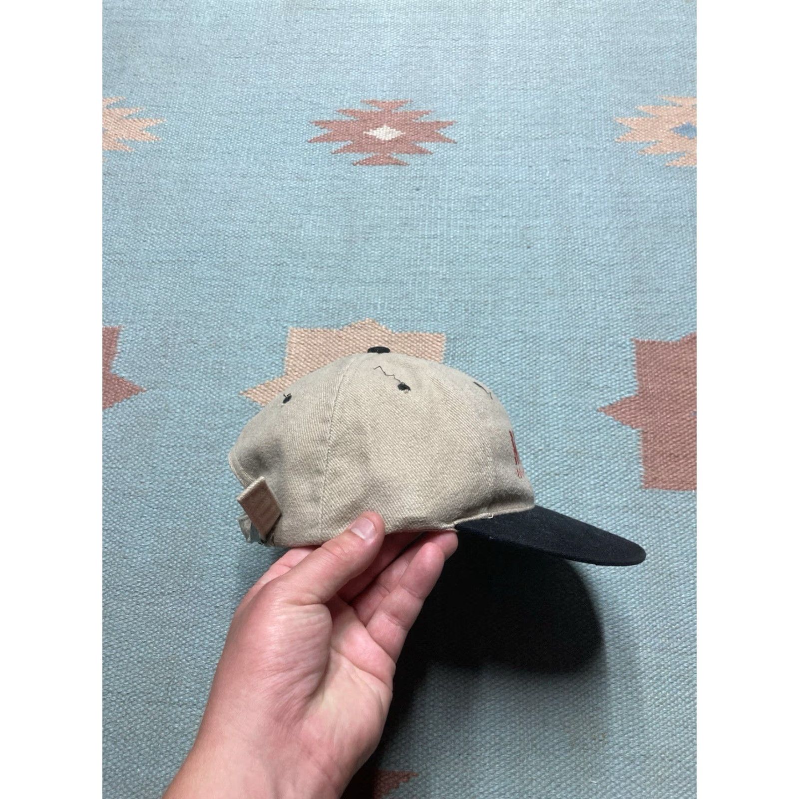 Vintage VINTAGE Manitou Strapback Hat Cap Adjustable Tan Beige Beige Men Adjustable Hat Cap Manitou Strapback Mens Size ONE SIZE - 7 Thumbnail