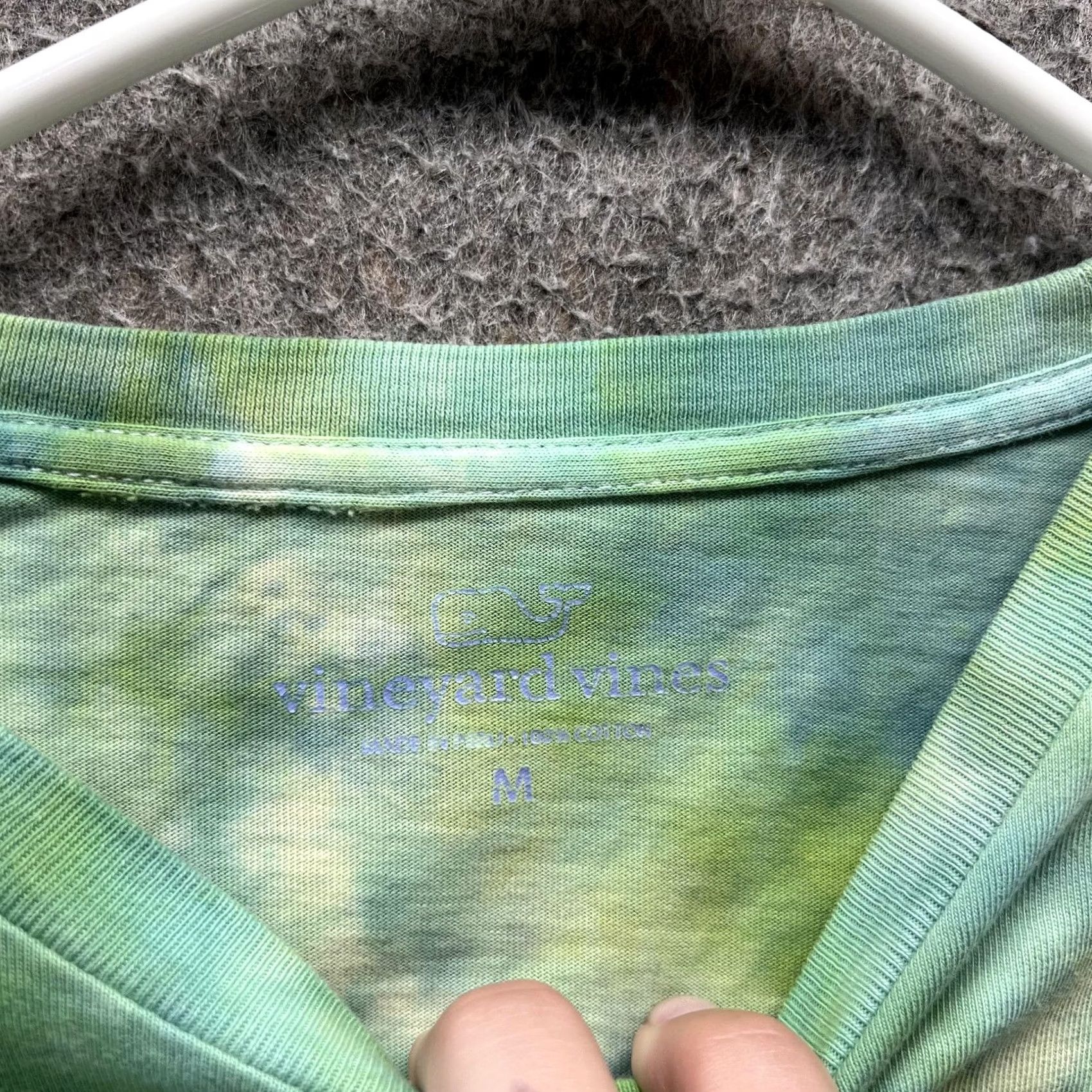 Vineyard Vines VINEYARD VINES Shirt Mens M Green Tie Dye Whale Pocket Long Sleeve Graphic Size US M / EU 48-50 / 2 - 3 Thumbnail