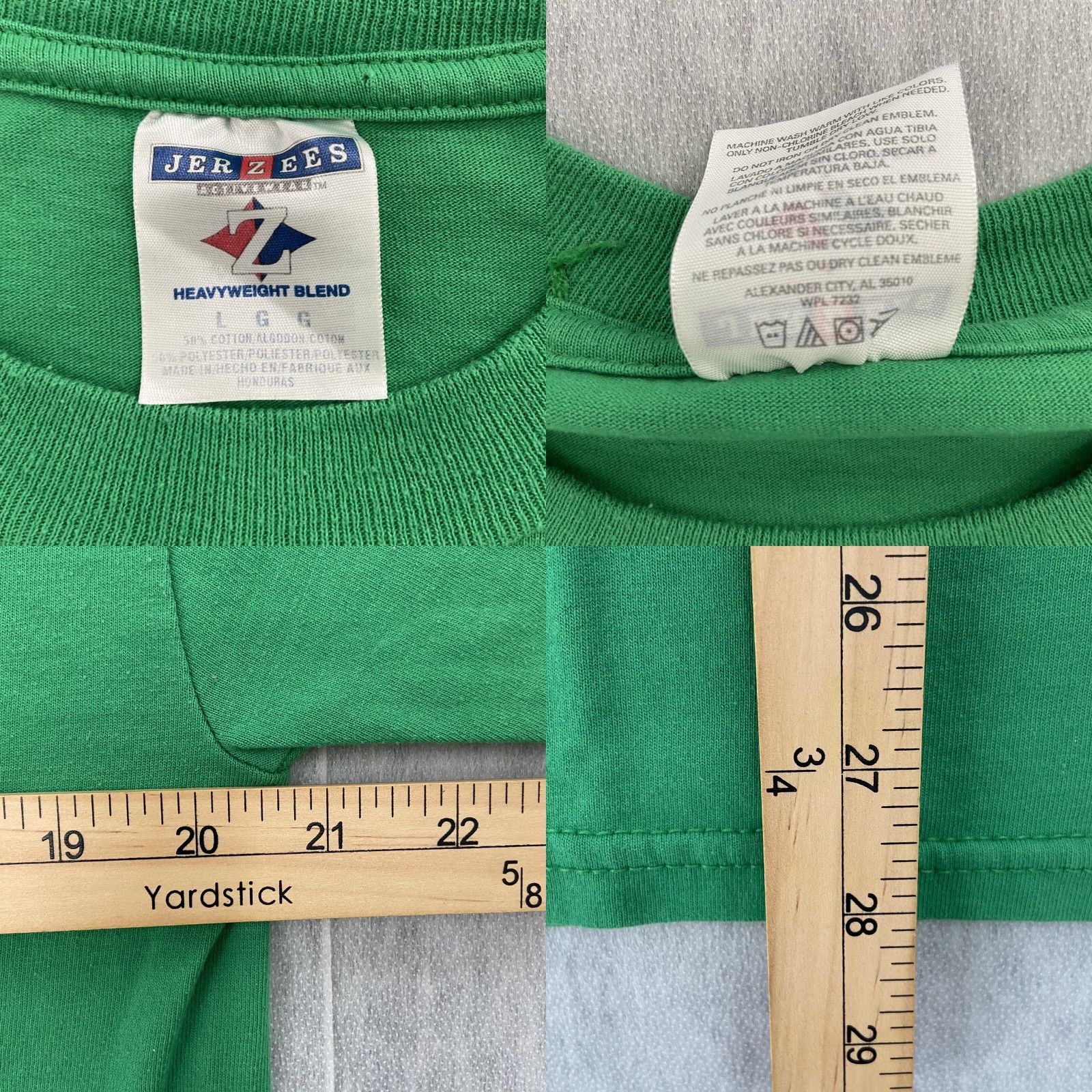 Jerzees VINTAGE 90s Snowman Hand Painted Green Adult T-Shirt Mens Large Christmas L Shirt Size US L / EU 52-54 / 3 - 8 Thumbnail