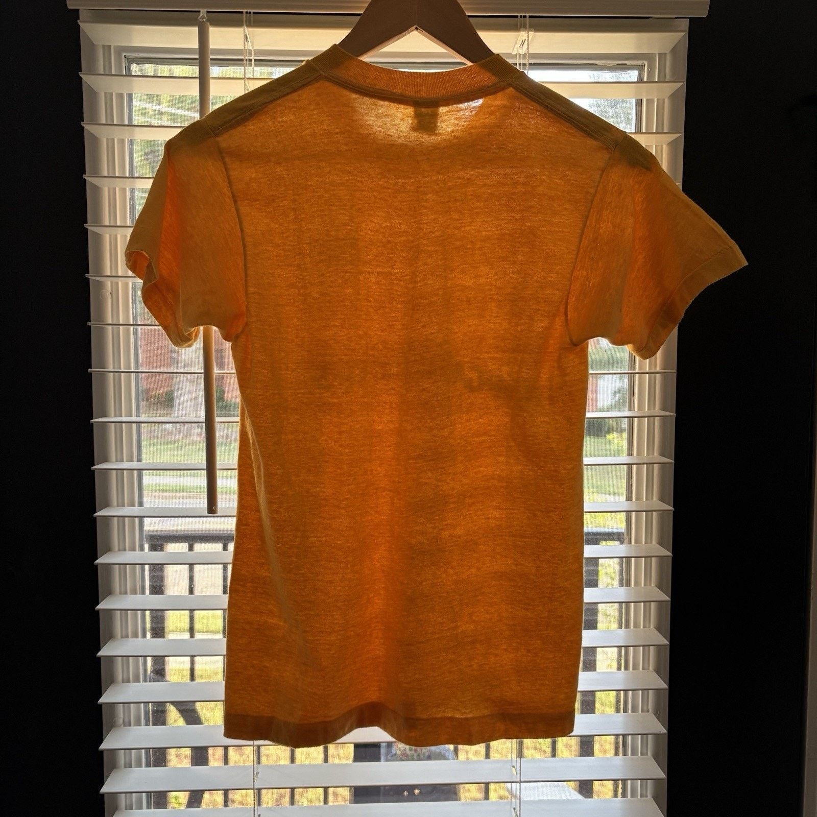 Vintage Vintage Paper Thin BURNOUT T-Shirt Size XS Yellow 1980s Size US XS / EU 42 / 0 - 6 Thumbnail