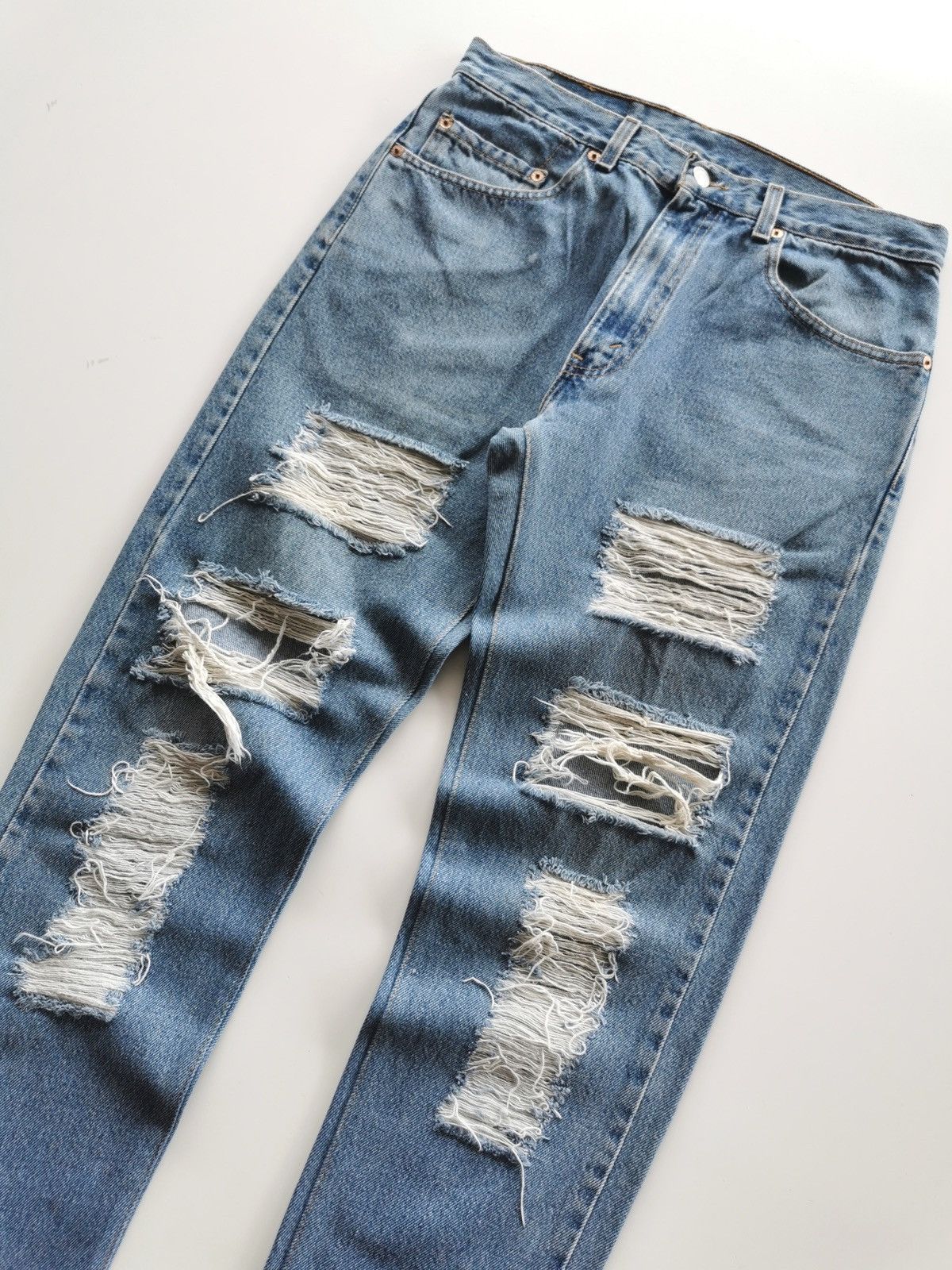 Levi's × Undercover Vintage Levis 505 Distressed Jeans Looklike Undercover Size US 32 / EU 48 - 1 Thumbnail