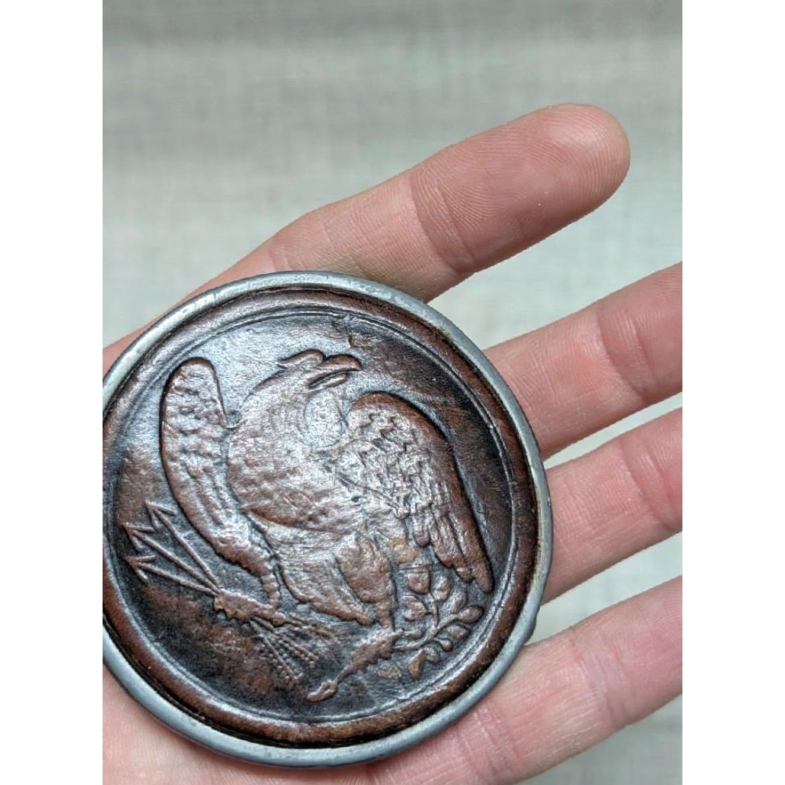 Vintage VINTAGE AMERICA belt buckle EAGLE arrows TOOLED leather WESTERN cowboy USA Buckle Size ONE SIZE - 3 Thumbnail