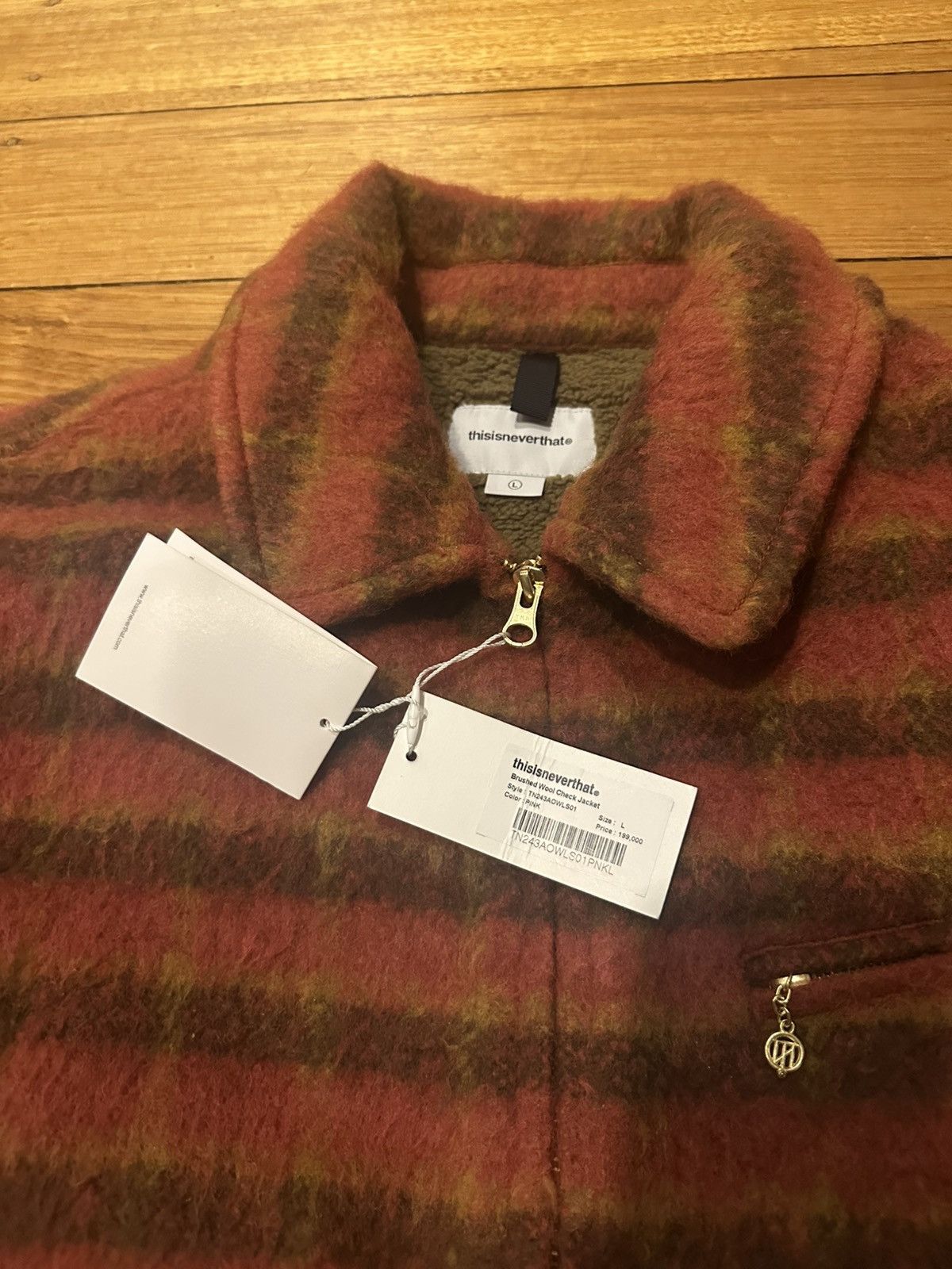 thisisneverthat Brushed Wool Check Jacket Size US L / EU 52-54 / 3 - 4 Thumbnail