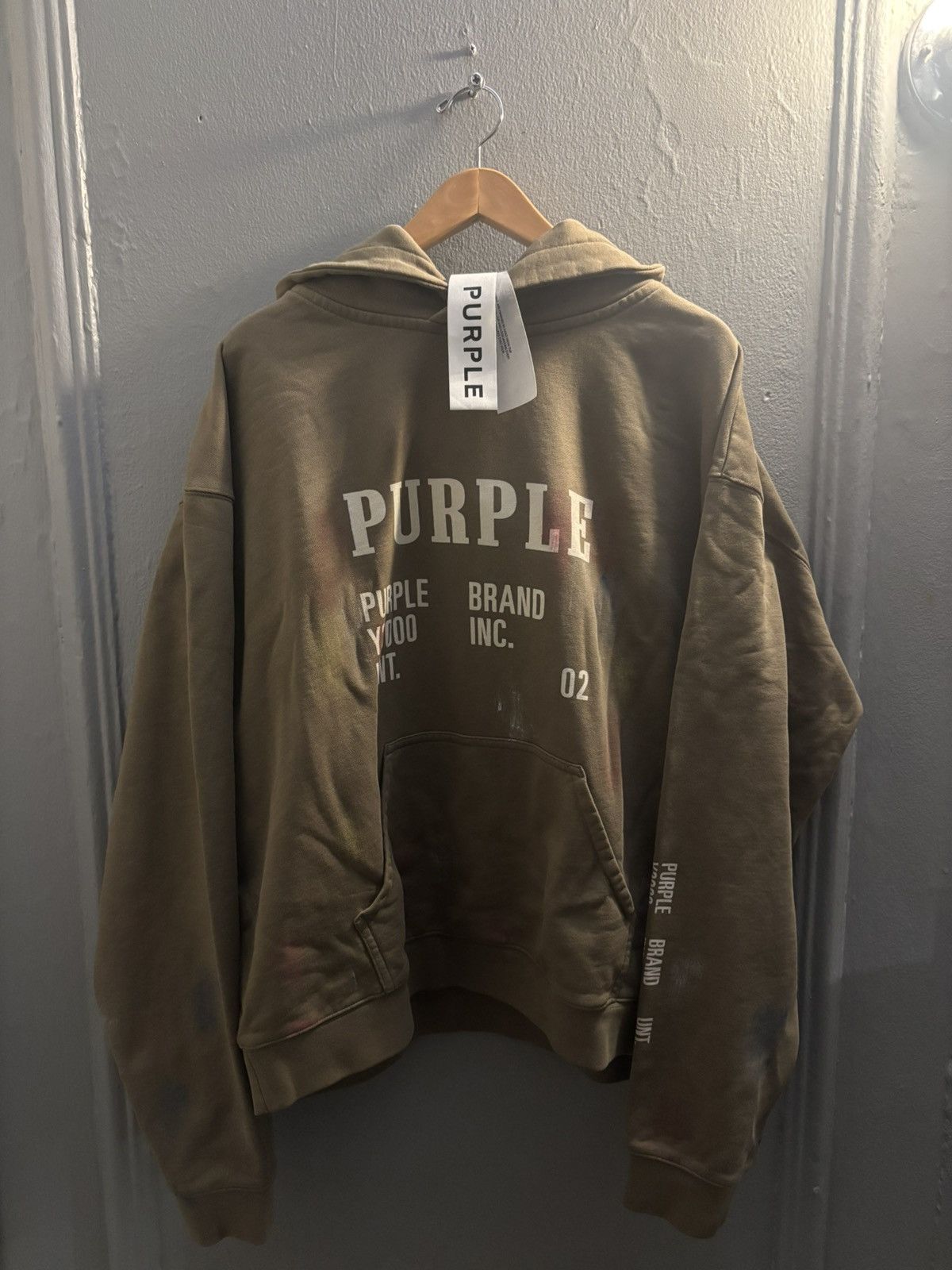 Purple PURPLE BRAND ARTIFACT PAINT EFFECT HOODIE Size US XXL / EU 58 / 5 - 1 Thumbnail