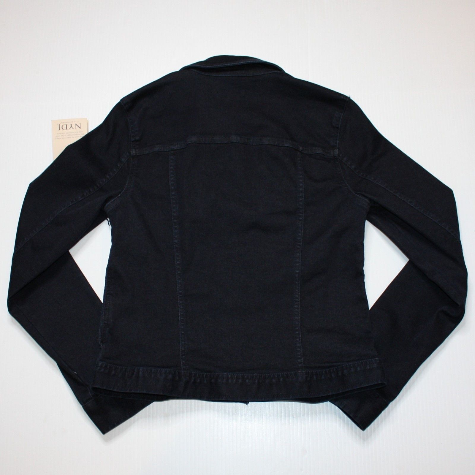 NYDJ Collared Navy Blue Denim Jean Jacket in size XXS MSRP $98 Size XXS / US 00 / IT 34 - 3 Thumbnail