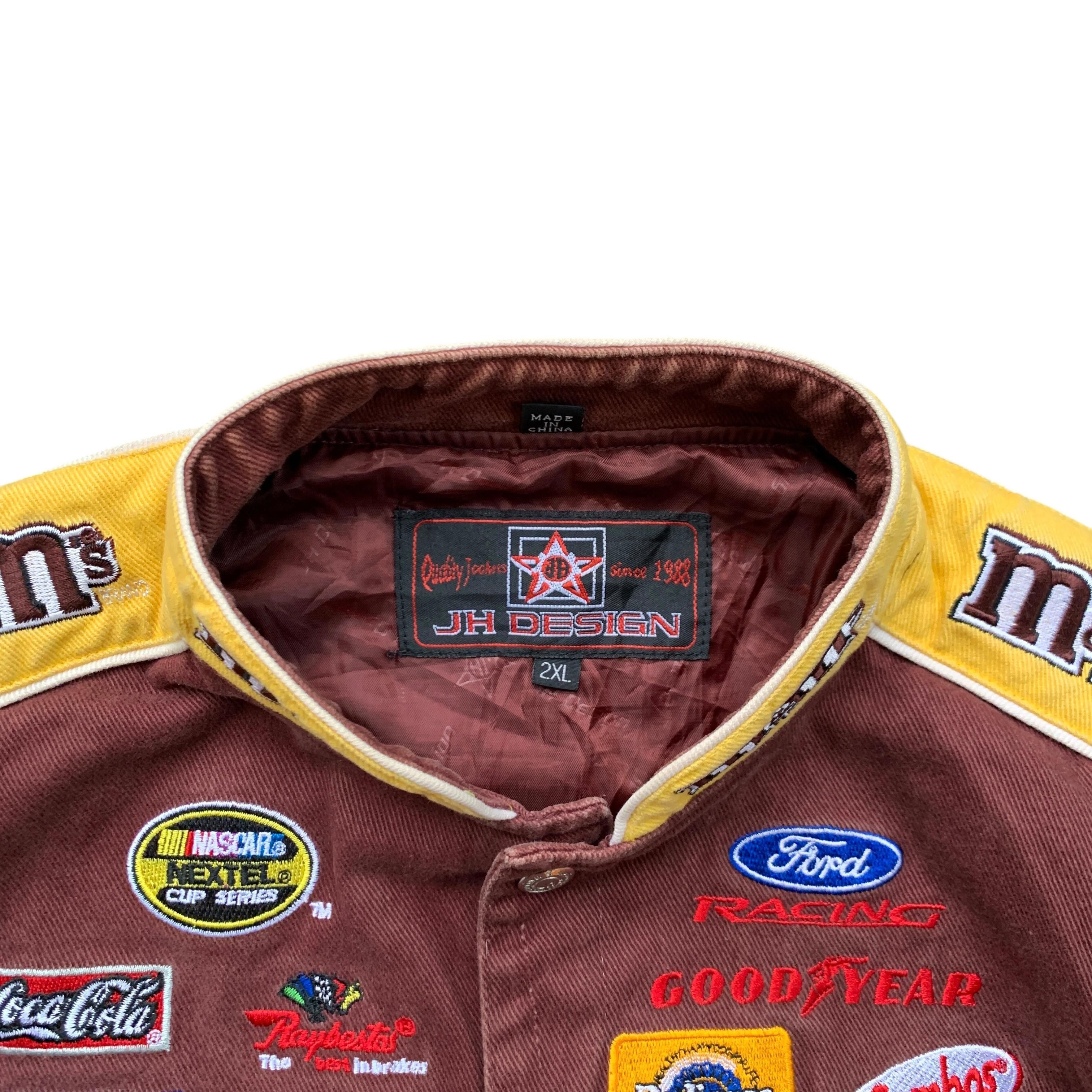 JH Design × NASCAR Rare 90s Jh Design M&M's Nascar Racing Jacket Jeff Hamilton Size US XXL / EU 58 / 5 - 3 Thumbnail