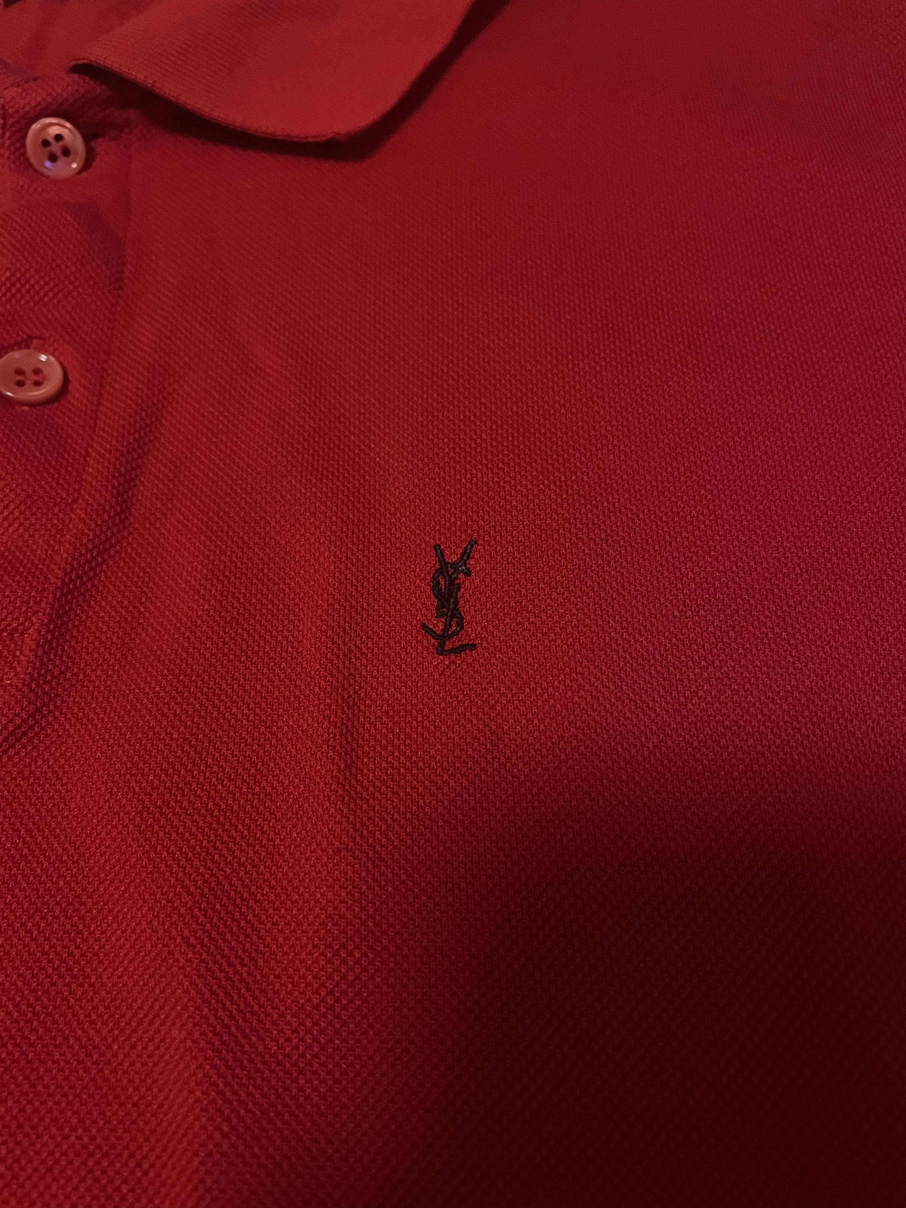 Saint Laurent Paris Saint Laurent red polo shirt size XXL Size US XXL / EU 58 / 5 - 4 Thumbnail