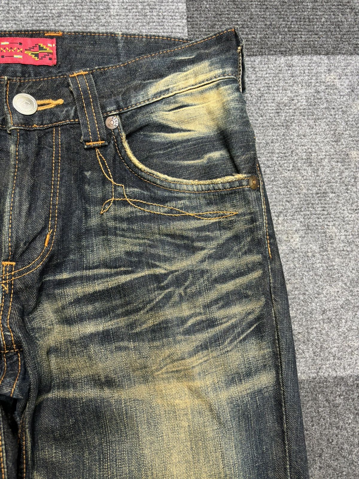 Edwin 💥90s Style💥Rare Insane Edwin 421 Rusty Fades Denim F462 Size US 31 - 4 Thumbnail