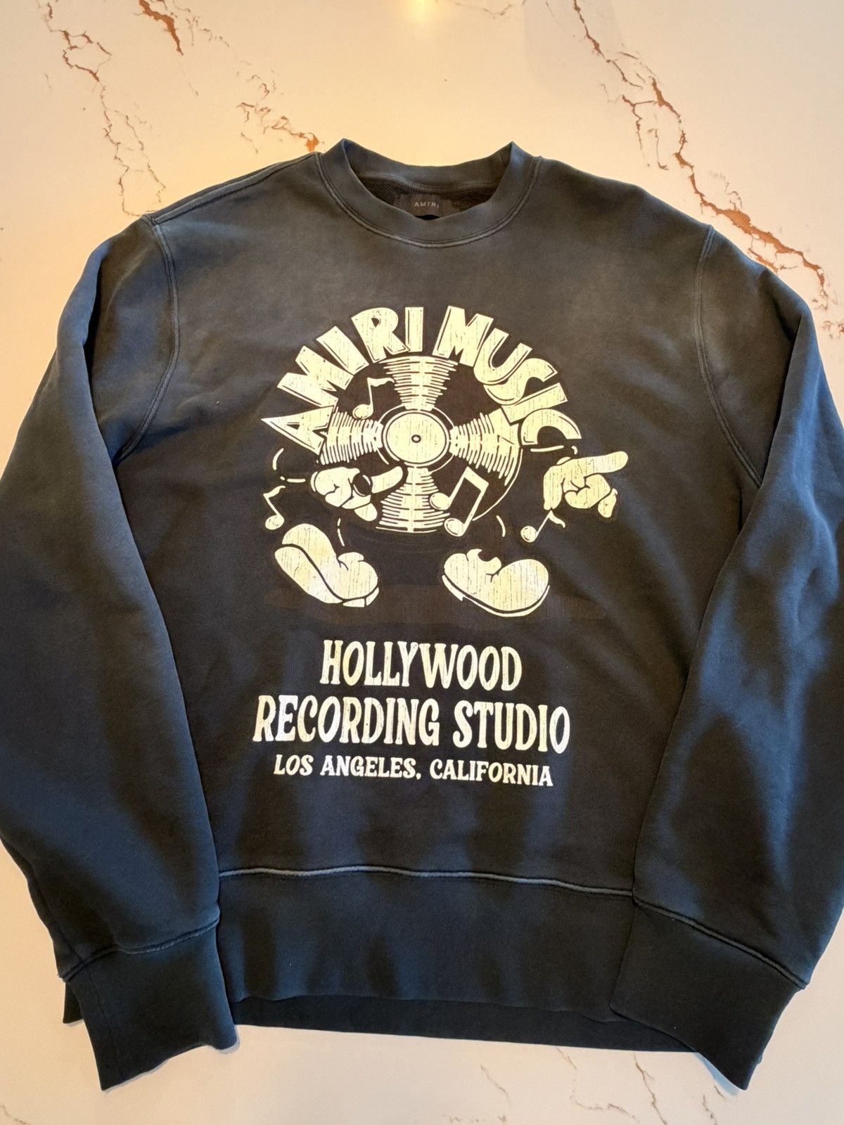 AMIRI MUSIC RECORD CREWNECK SWEATSHIRT