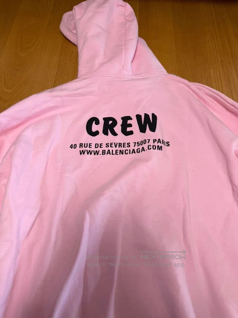 Balenciaga Balenciaga Pink CREW Hooded Sweatshirt Size US S / EU 44-46 / 1 - 5 Thumbnail