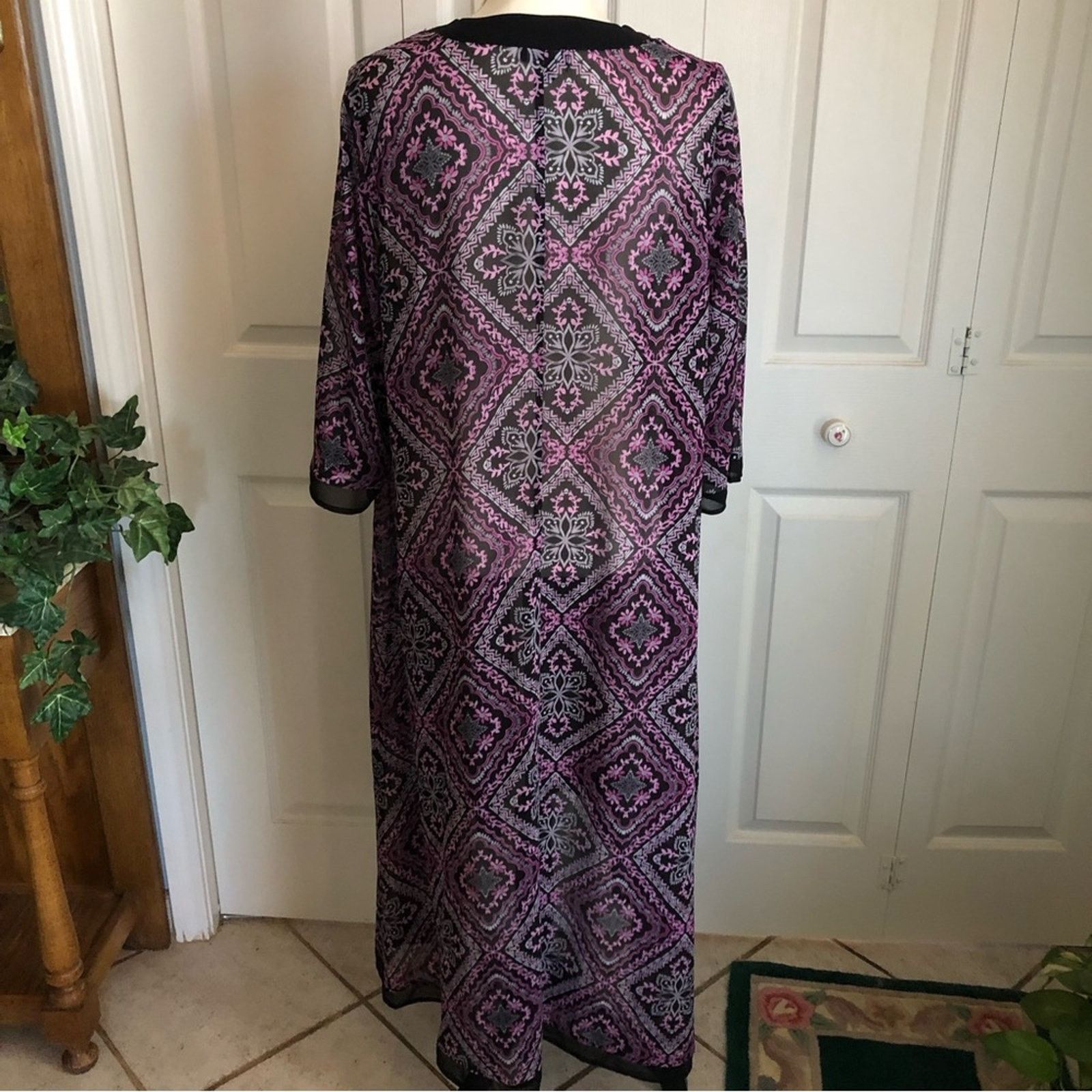 Other Torrid black and purple print kimono style robe Size ONE SIZE - 6 Thumbnail