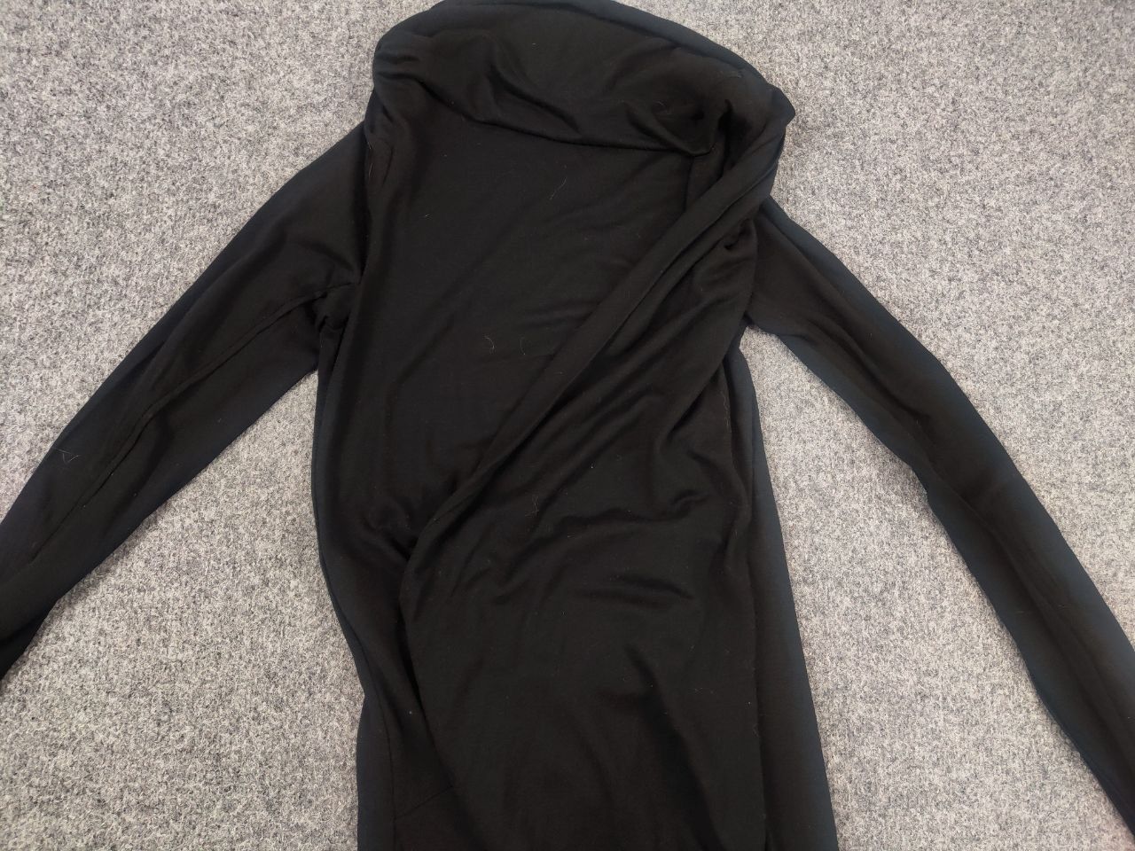 Ann Demeulemeester Ann Demeulemeester Wool Long Sleeve asymmetrical Slim Dress Size L / US 10 / IT 46 - 13 Thumbnail