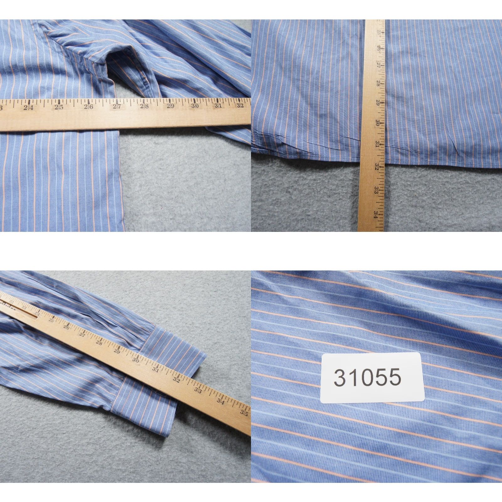 Vintage Gitman Bros Shirt Mens 17.5-34 Blue Button Down Striped Collared Adult Size US S / EU 44-46 / 1 - 8 Thumbnail
