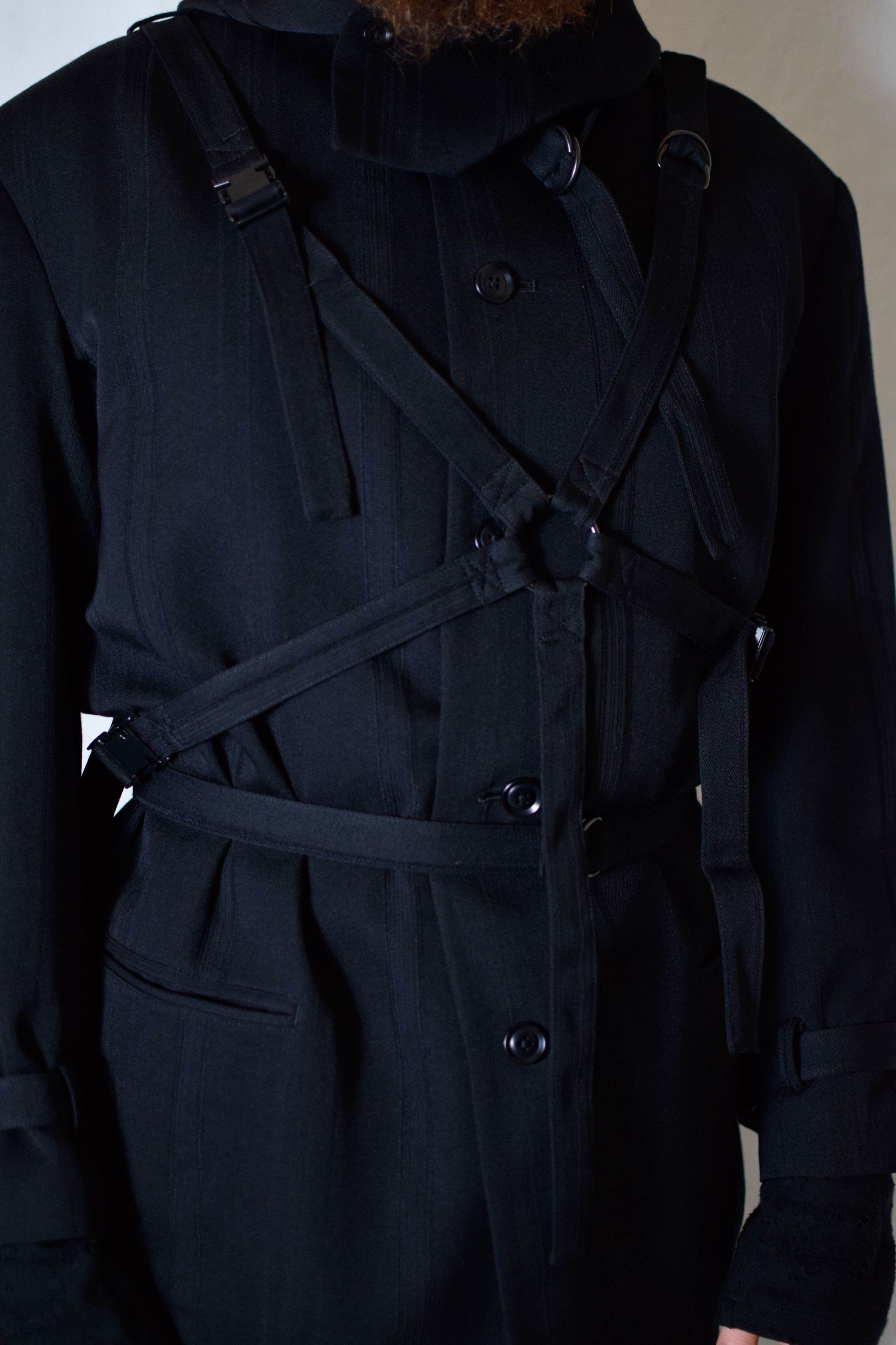 Yohji Yamamoto YYPH AW16 Striped Bondage Blazer - HR-J12-108 Size 52R - 11 Thumbnail