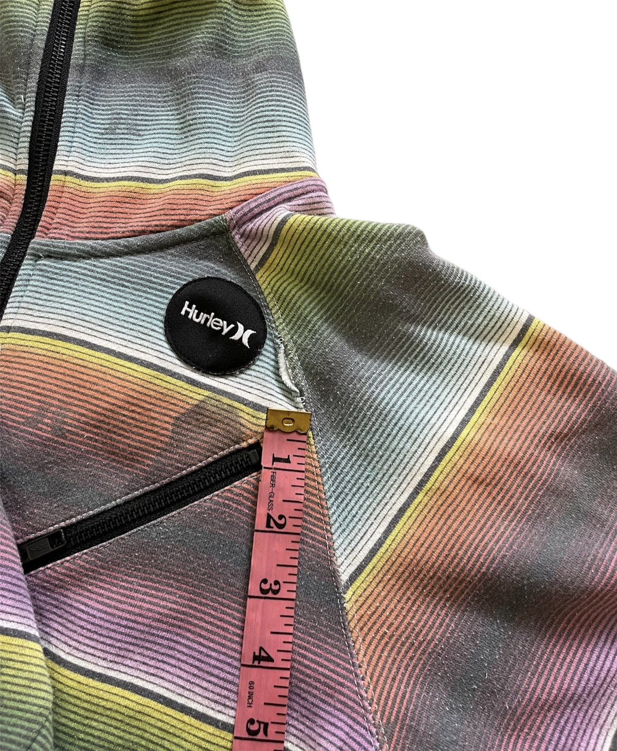 Hurley × Vintage Hurley Striped Full Zip Vintage Sweatshirt Size US S / EU 44-46 / 1 - 16 Thumbnail