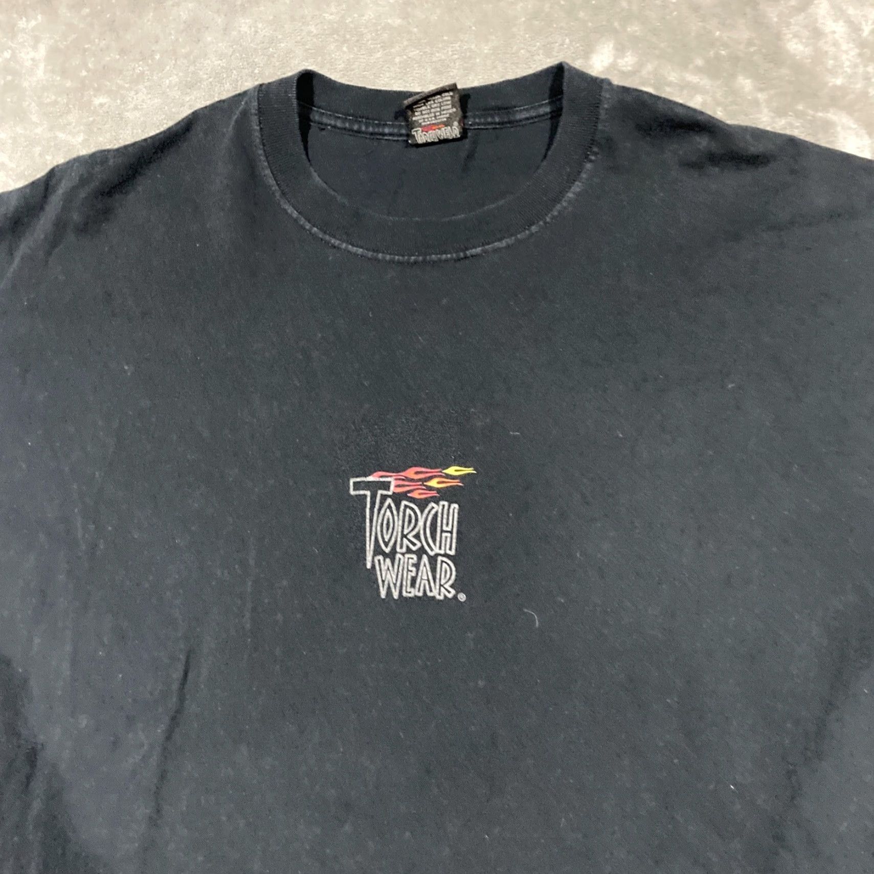 Spell VINTAGE Torch Wear T-Shirt Men XL Black Flames Spell out Size US XL / EU 56 / 4 - 2 Thumbnail