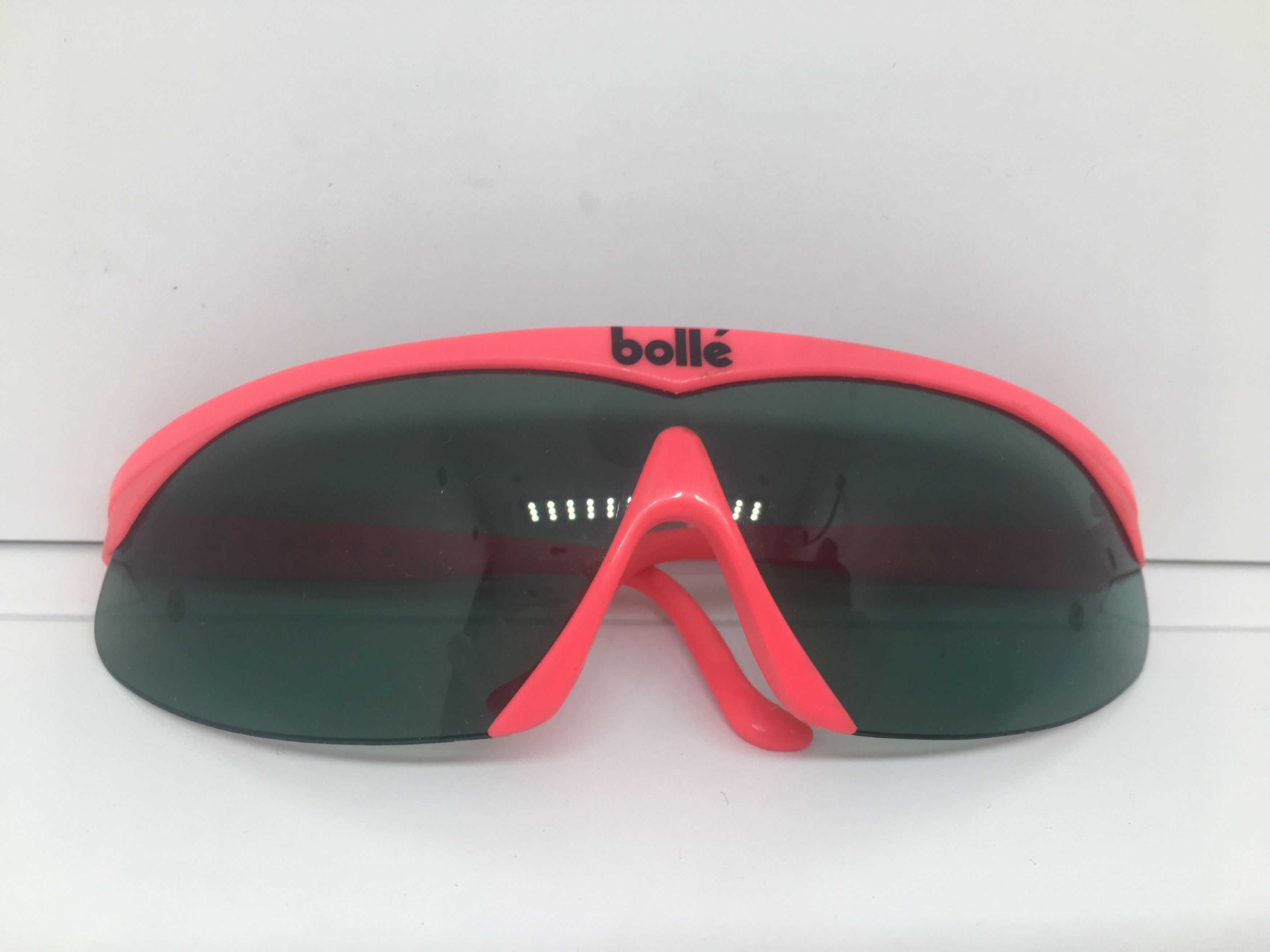 Vintage Vintage 70s Bolle Wrapped Pink Half Rim Sunglasses Frame Size ONE SIZE - 7 Thumbnail
