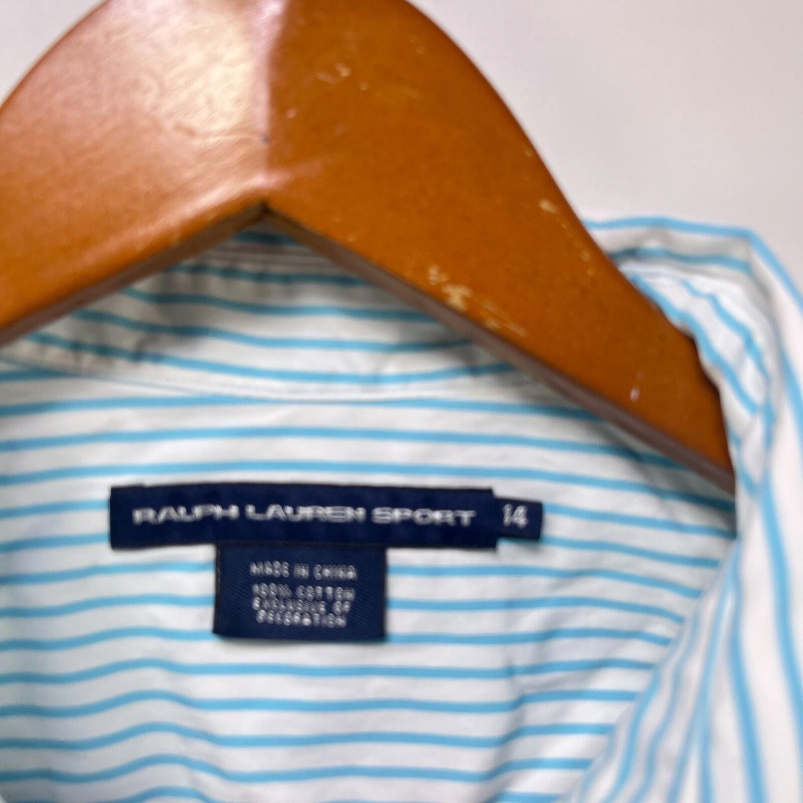 Polo Ralph Lauren Vintage Polo Ralph Lauren Pony Youth Button Up Shirt 14 Size ONE SIZE - 4 Thumbnail