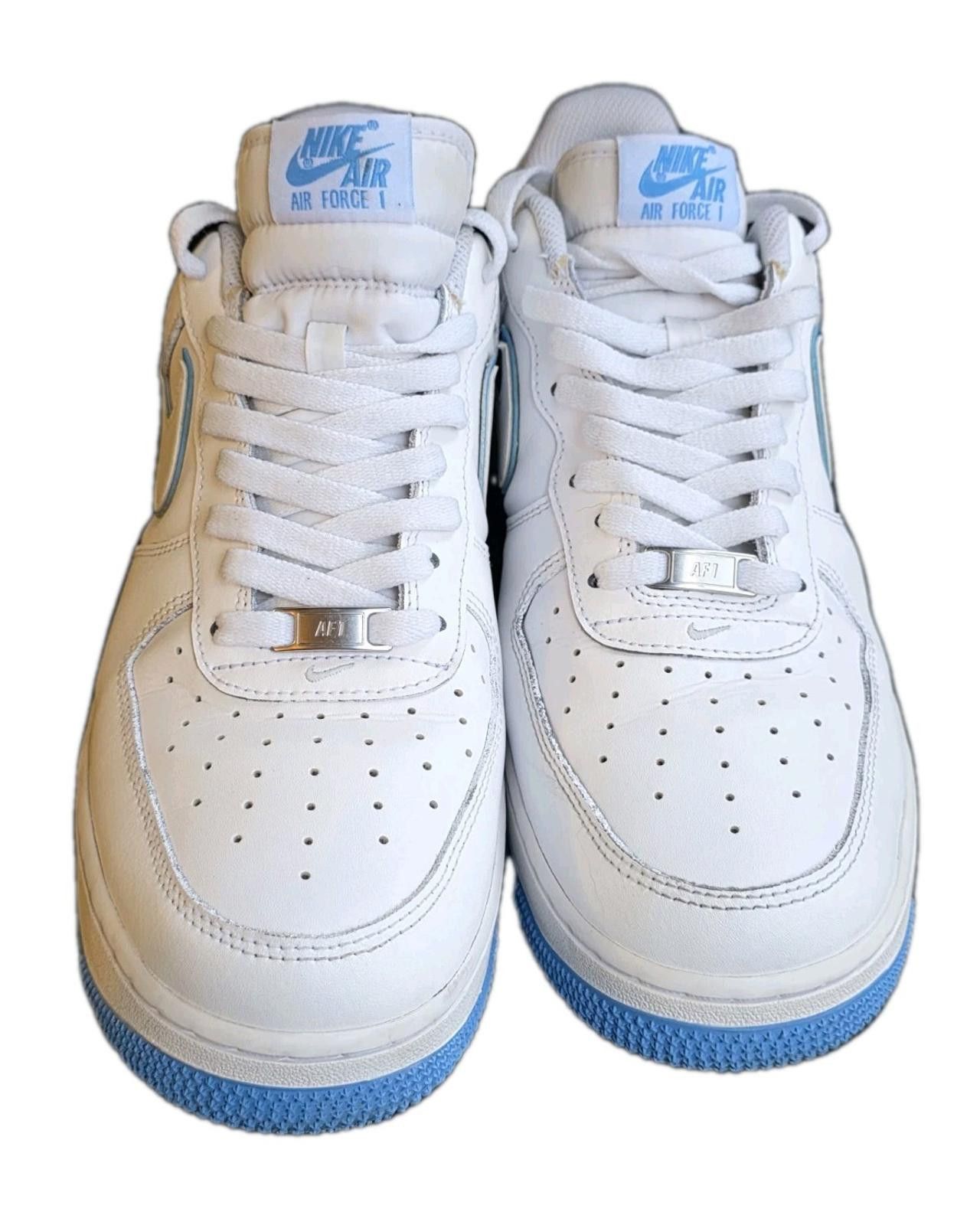 Nike Nike Air Force 1 '07 Low White University Blue Sneakers DV07 Size US 12 / EU 45 - 7 Thumbnail