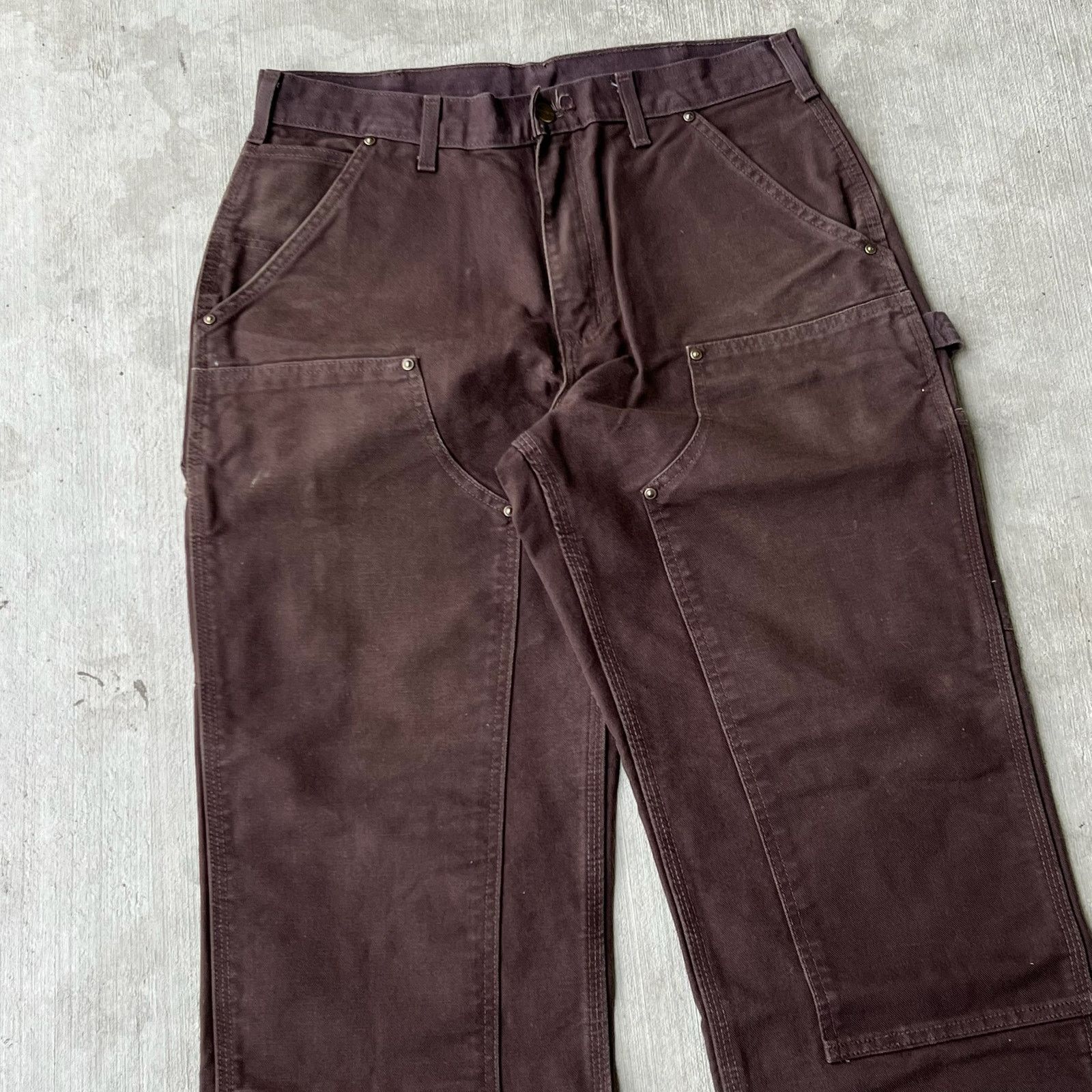 Carhartt × Vintage Carhartt brown double knee work wear carpenter pants Size US 32 / EU 48 - 2 Thumbnail