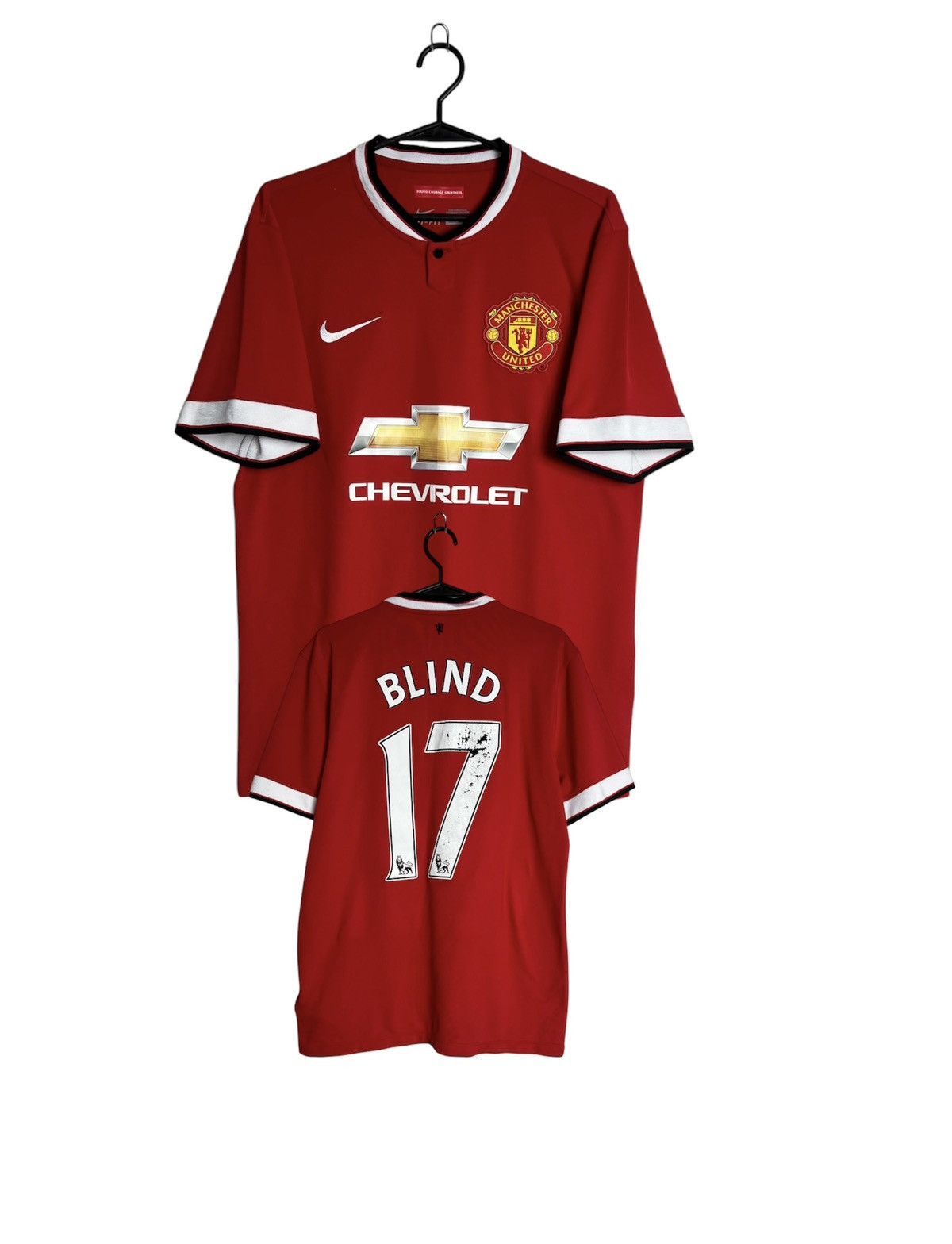 Puma Nike Manchester United 2014 Blind 17 Player Soccer Jersey Size US M / EU 48-50 / 2 - 1 Thumbnail