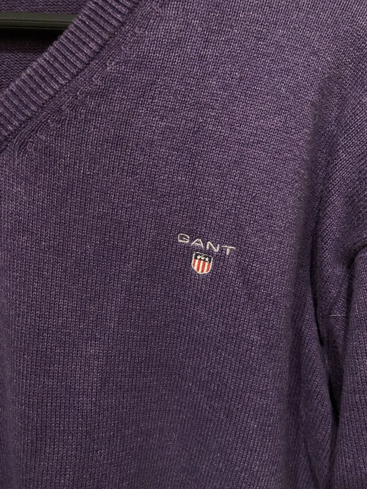 Gant GANT Sweater Purple V-neck Size US XL / EU 56 / 4 - 3 Thumbnail
