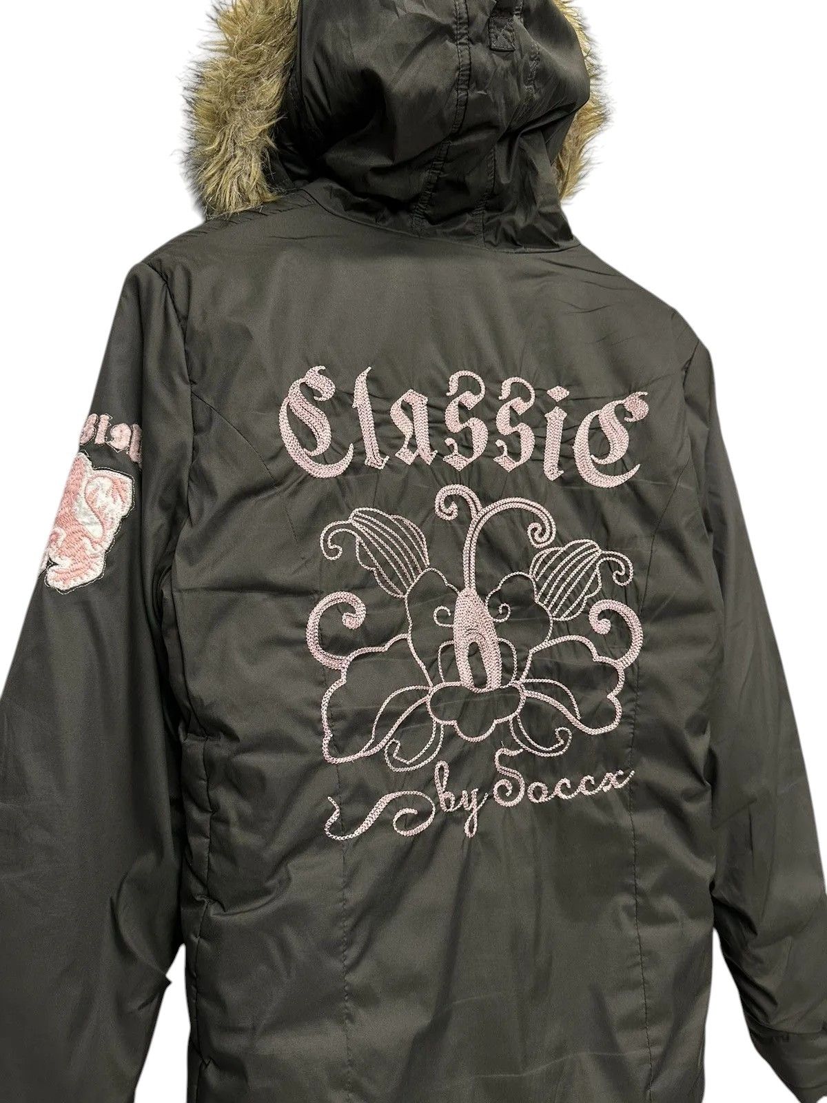 Hysteric Glamour Reversible jacket khaki/white fur hood y2k Isay Miyake style Size US S / EU 44-46 / 1 - 2 Thumbnail