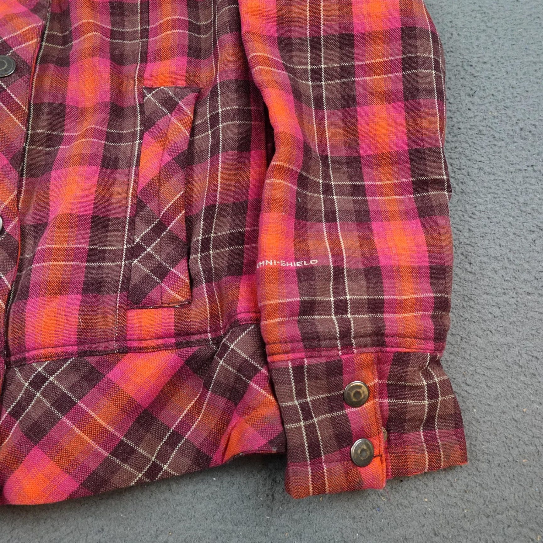 Pinko Columbia Jacket Womens Small Pink Plaid Hooded Omni Shield Insulated Ski Size S / US 4 / IT 40 - 2 Thumbnail