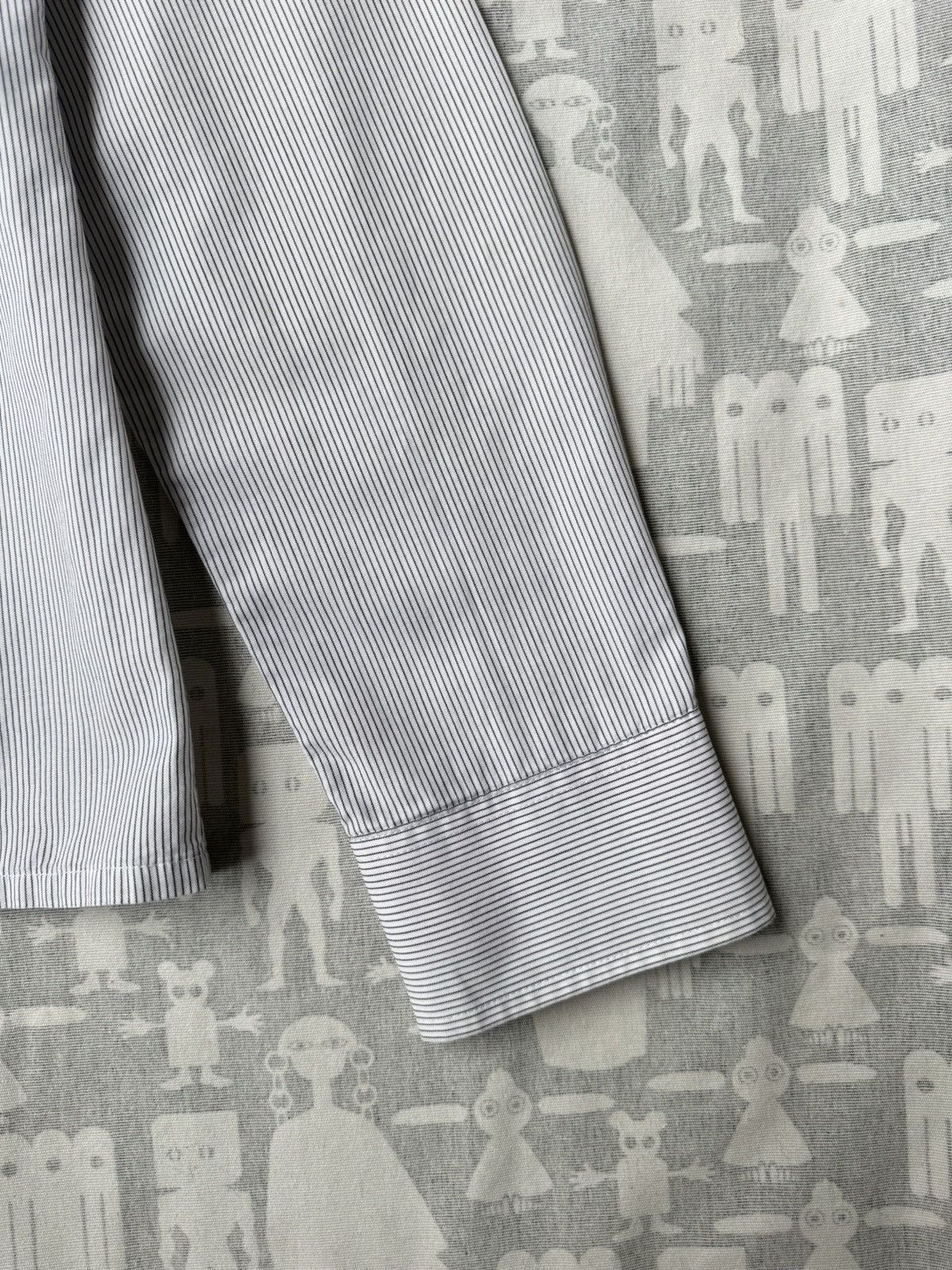 Raf Simons Raf Simons SS02 Double Collar Pinstripe Button-Up Shirt Size US S / EU 44-46 / 1 - 6 Thumbnail