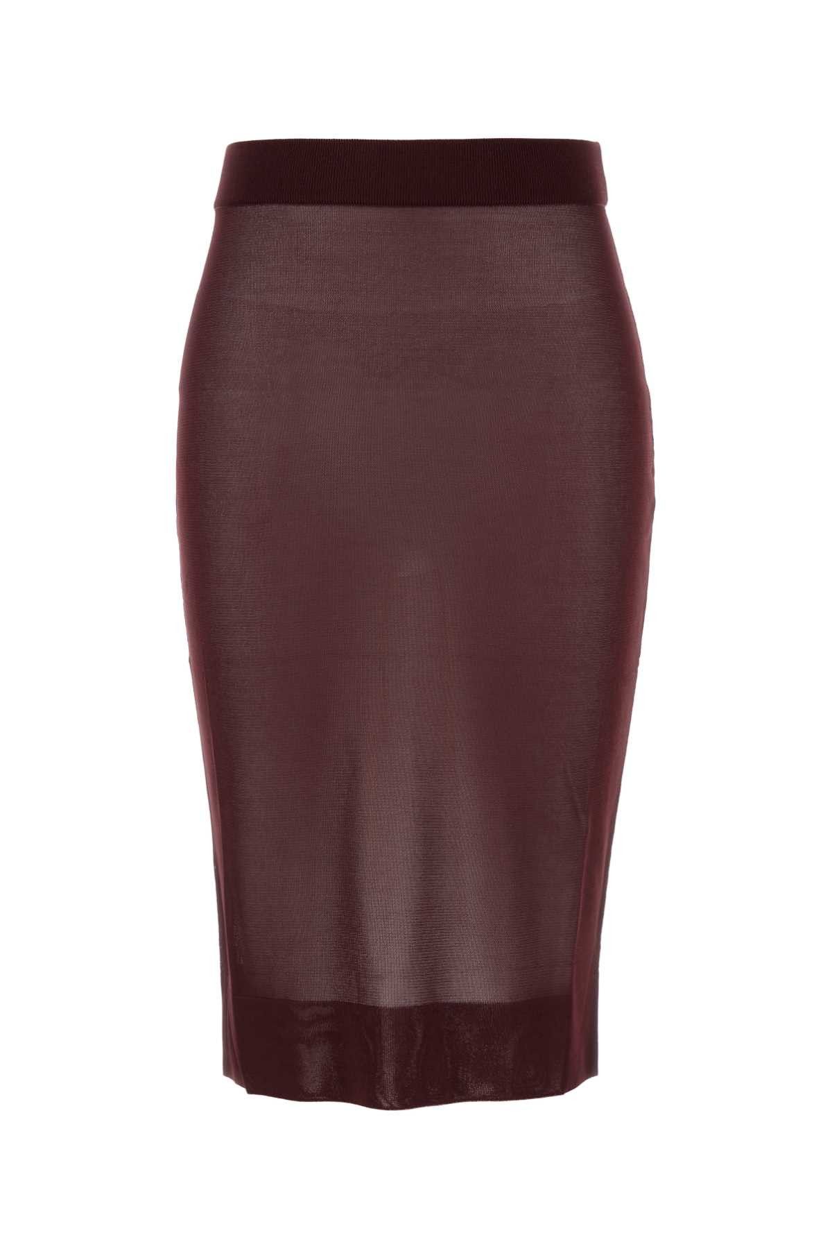 Burgundy Viscose Skirt