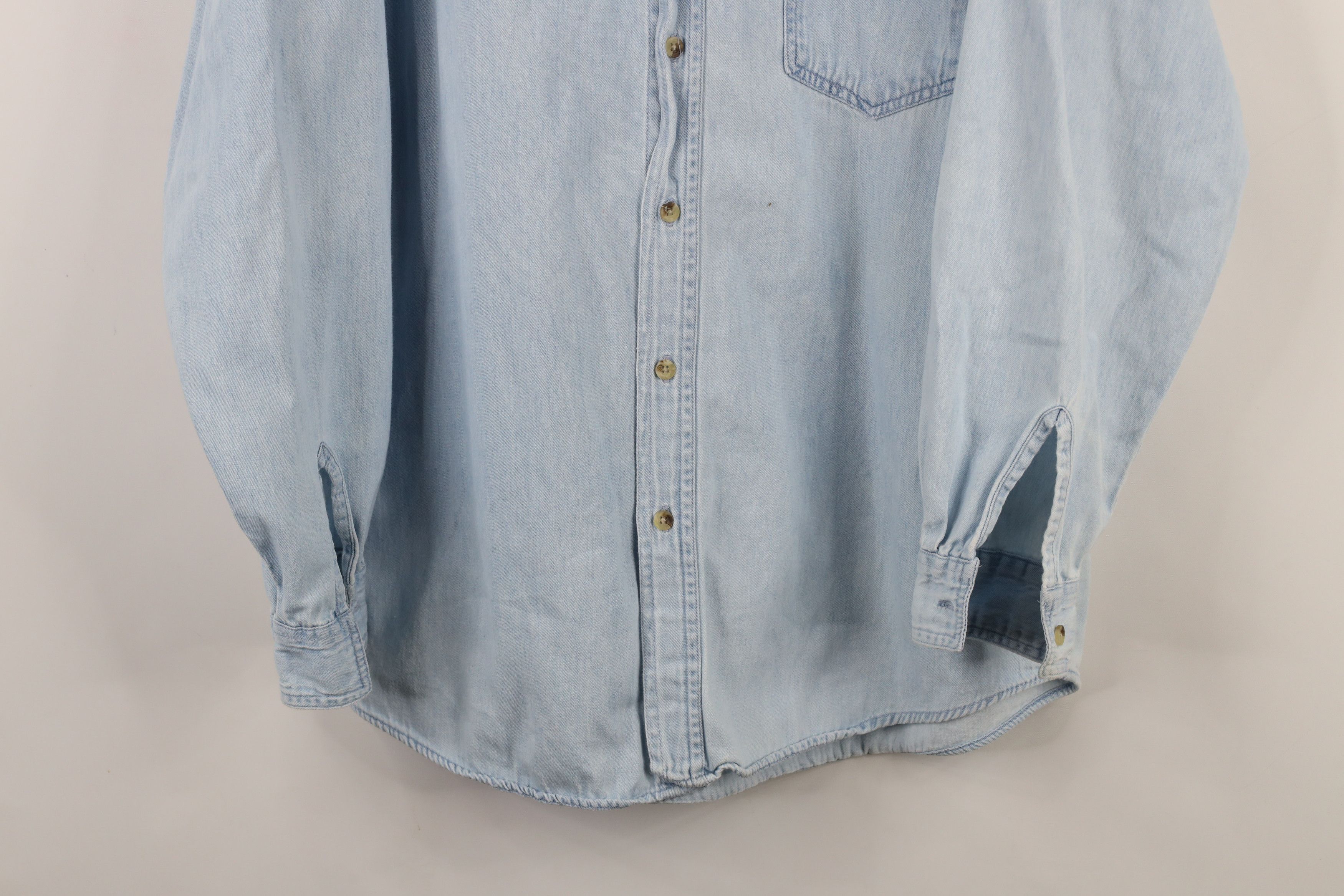 Vintage Vintage 90s Ohio State University Denim Jean Button Shirt Size US M / EU 48-50 / 2 - 3 Thumbnail