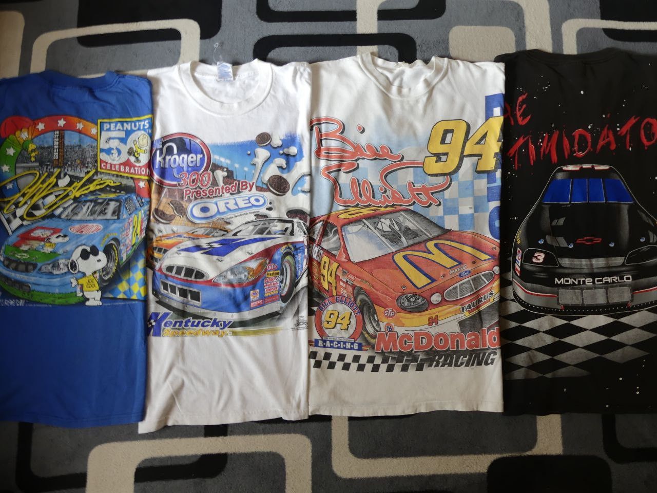 image of Bundle Very Rare Vintage Combo Nascar Collaboration Shirt in White, Men's (Size XL)