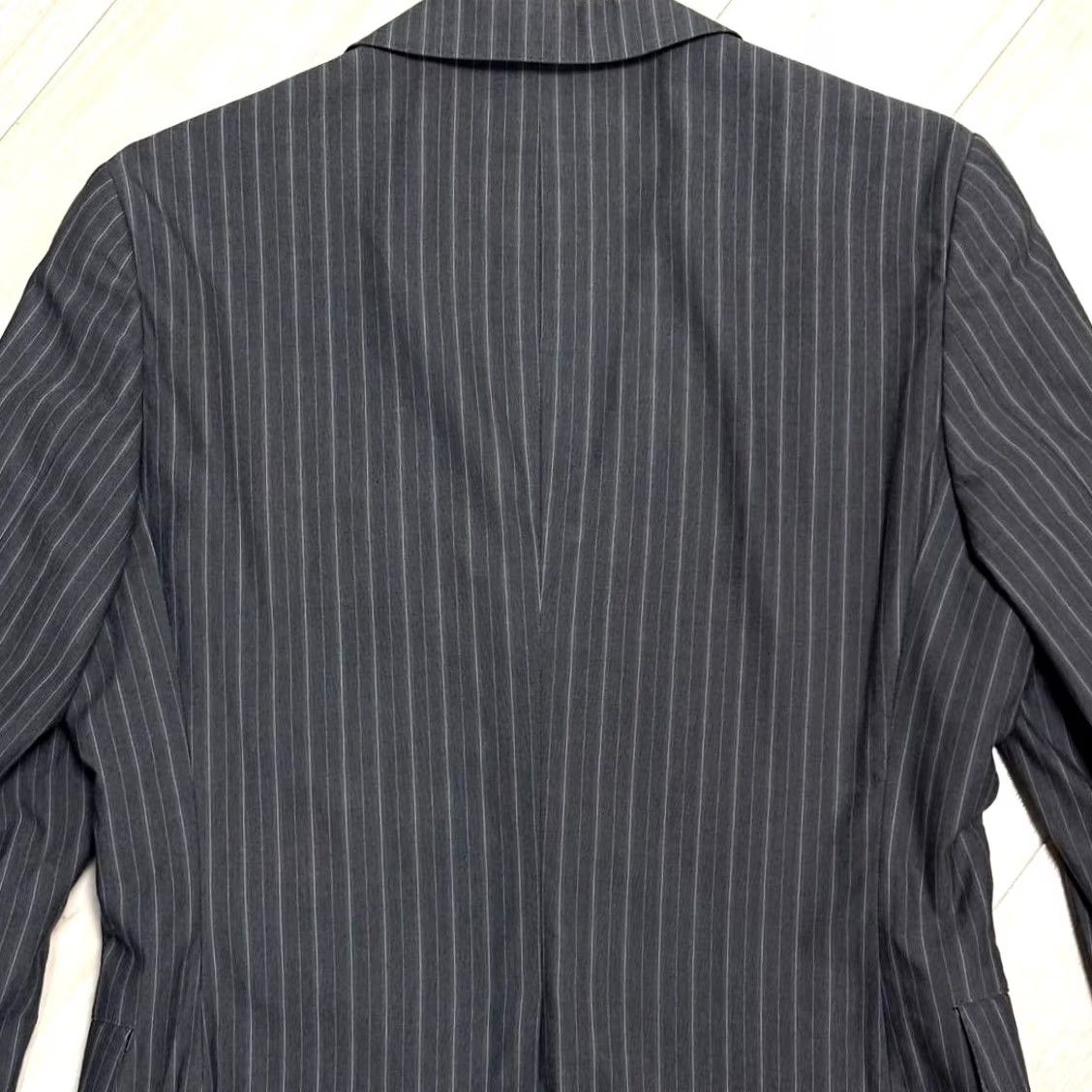 Yohji Yamamoto YOHJI YAMAMOTO X A.A.R RENOWN TAILORED JACKET GRAY COTTON STRIPE MEN SIZE M USED Size US M / EU 48-50 / 2 - 7 Thumbnail