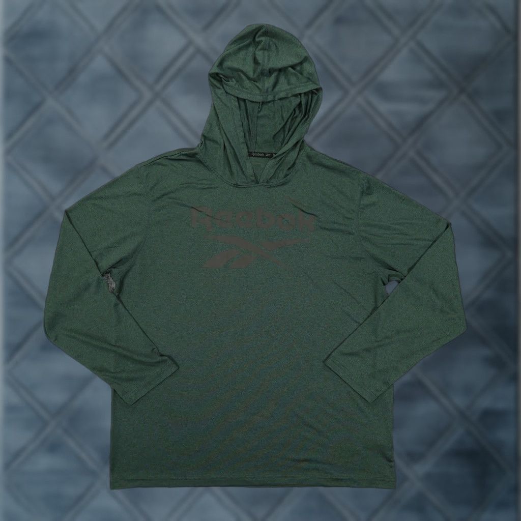 Reebok Reebok Shirt Mens XL Green Hooded Long Sleeve Performance Athletic Training Size US XL / EU 56 / 4 - 1 Thumbnail