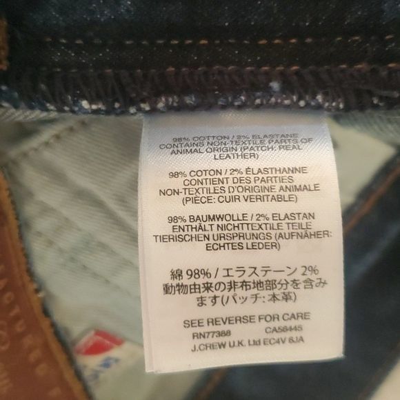 Vintage J. Crew 484 Slim Fit Stretch Karubo Sz. 28x32 Blue Jeans Size US 28 / EU 44 - 8 Thumbnail