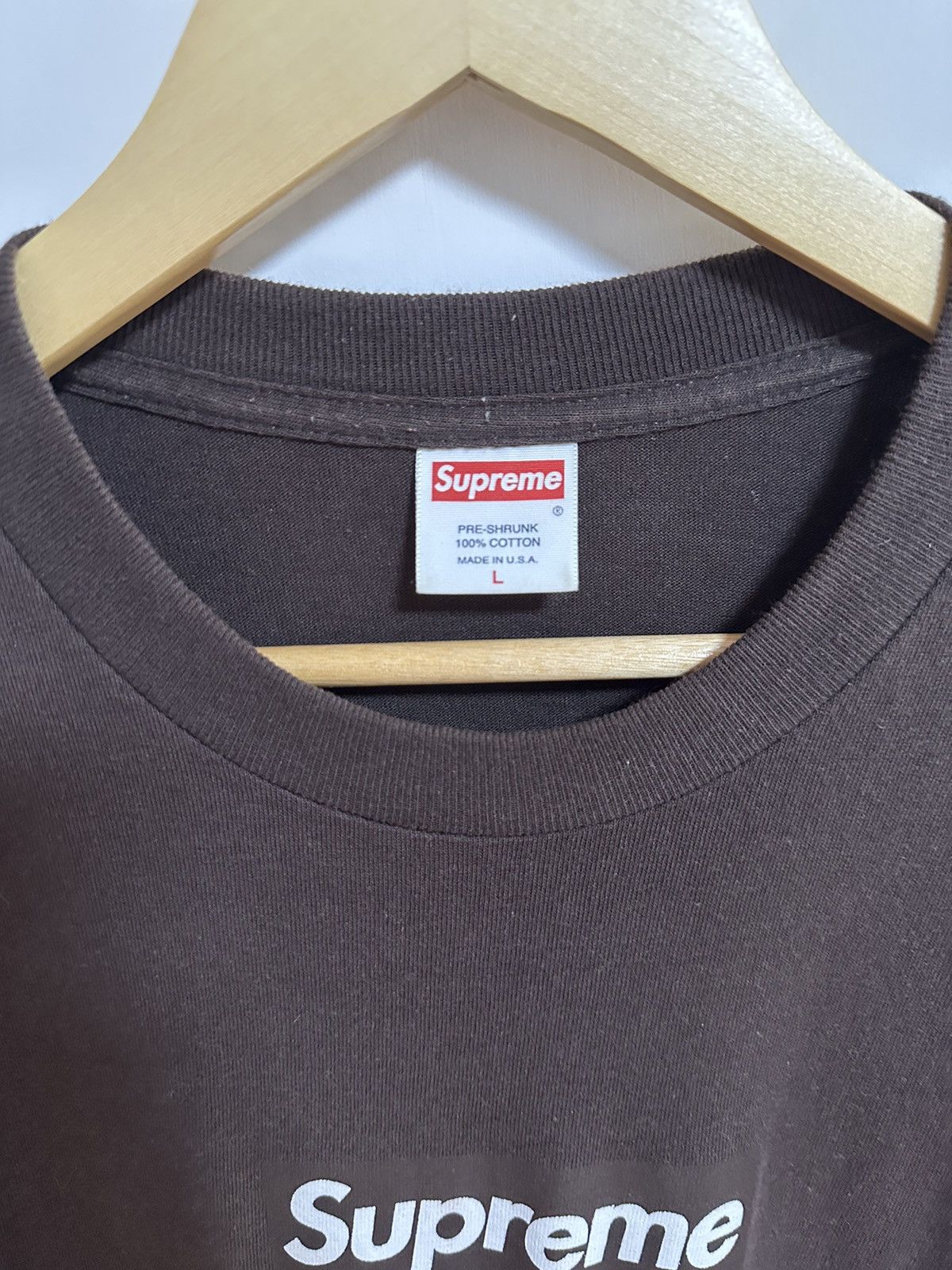 Supreme brown box logo tee