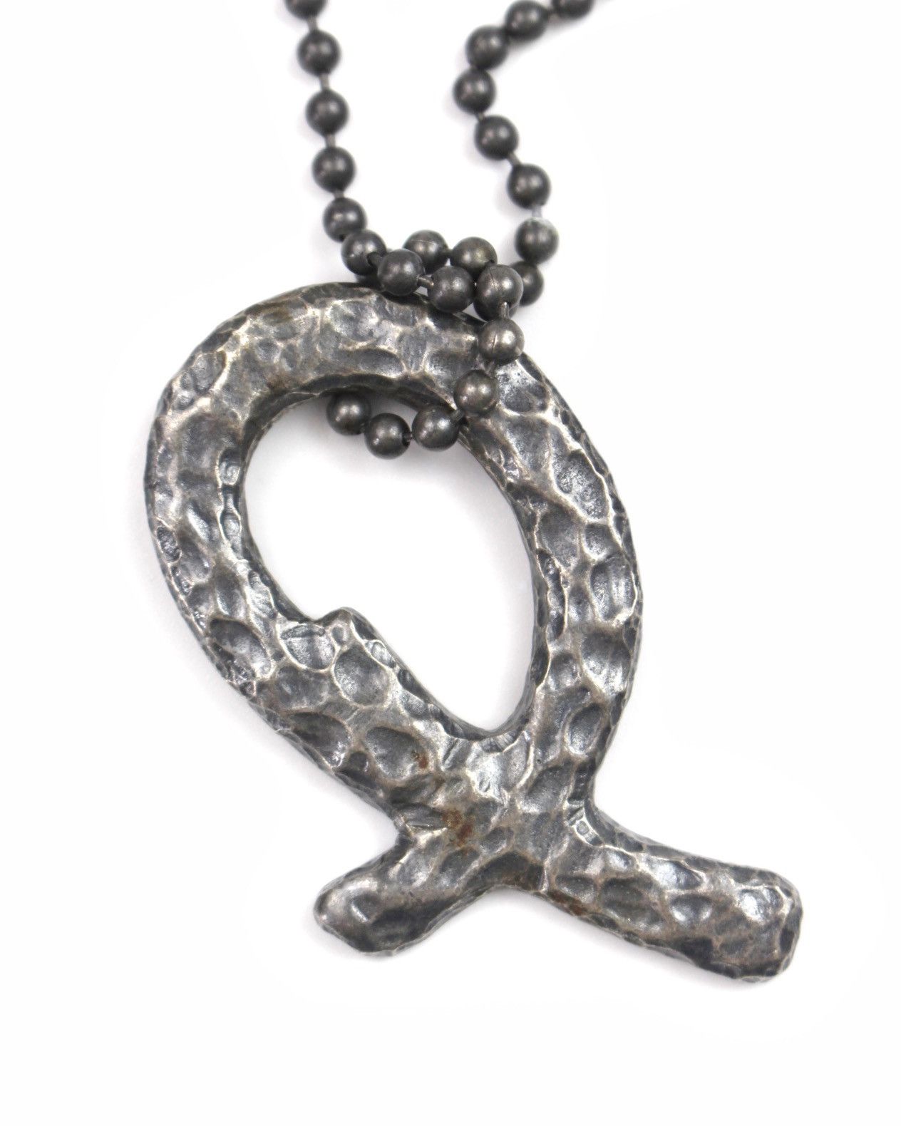 Vintage 1990S PER SPOOK HAMMERED ABSTRACT PENDANT NECKLACE Size ONE SIZE - 2 Thumbnail