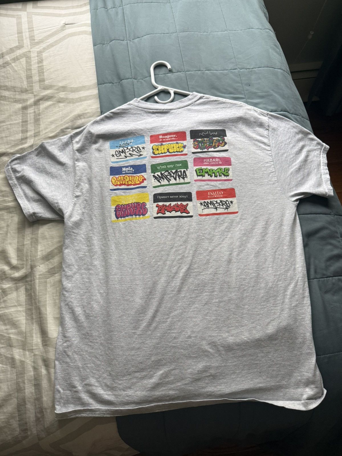 Empyre × Vintage Empyre Hello Heather Grey T-Shirt Size US XL / EU 56 / 4 - 1 Thumbnail