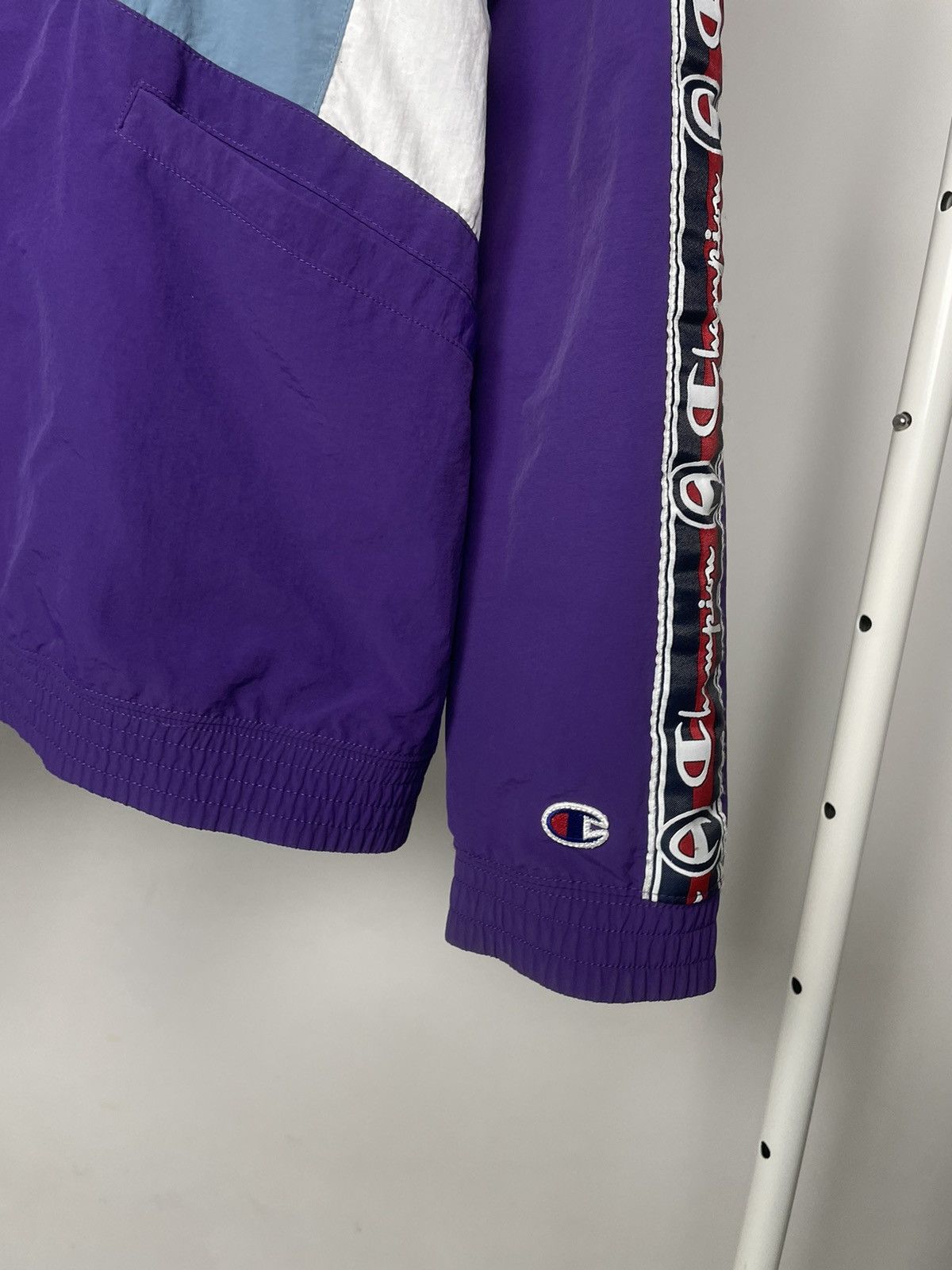 Champion Champion Vintage Purple Nylon Embroidered Logo Truck Jacket Size US M / EU 48-50 / 2 - 6 Thumbnail