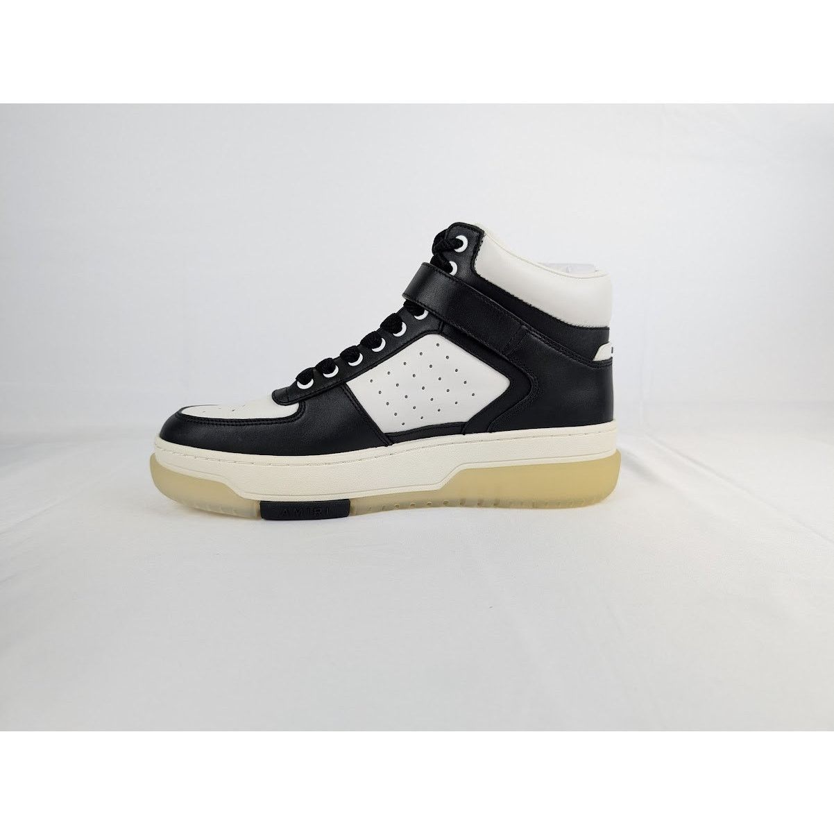 Amiri o1rshd1 Stadium Hi Top Sneakers in Black/White Size US 13 / EU 46 - 1 Thumbnail