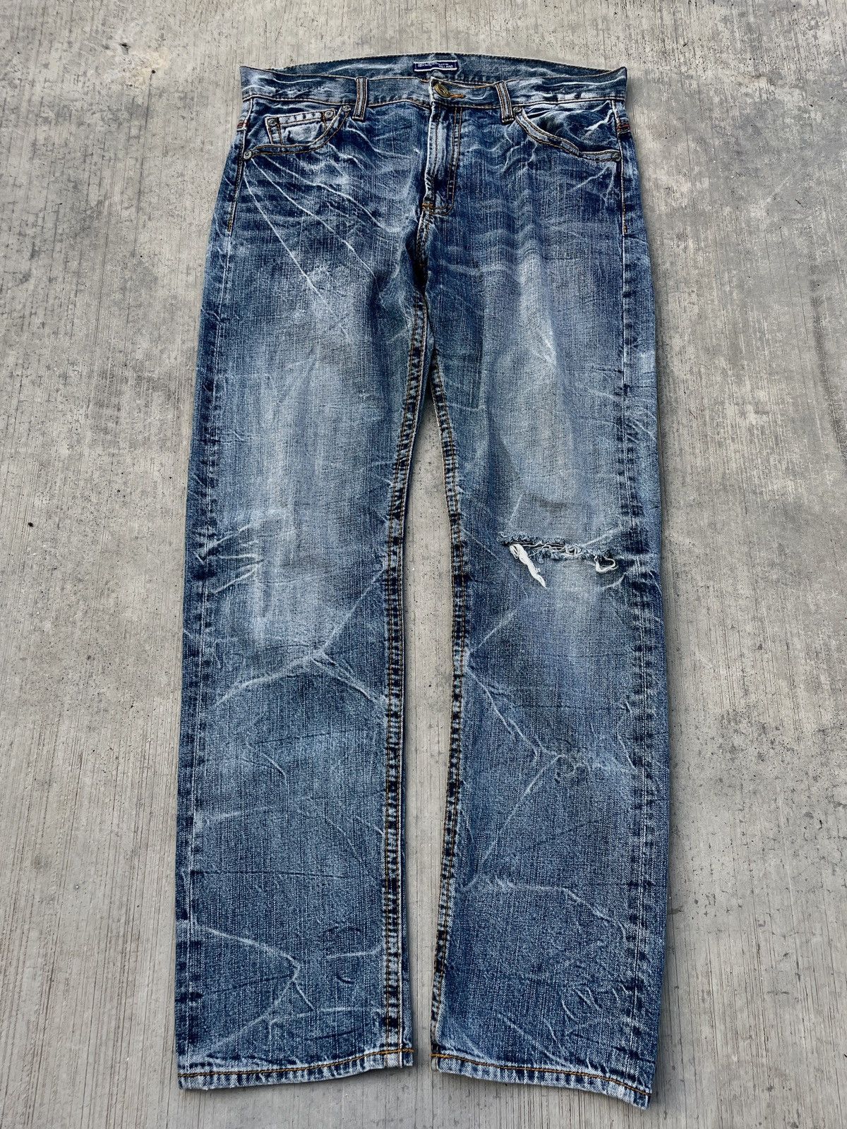Japanese Brand 💥RARE💥2000s JAPANESE BRAND VILLAND WHISKER DISTRESSED Size US 35 - 1 Thumbnail