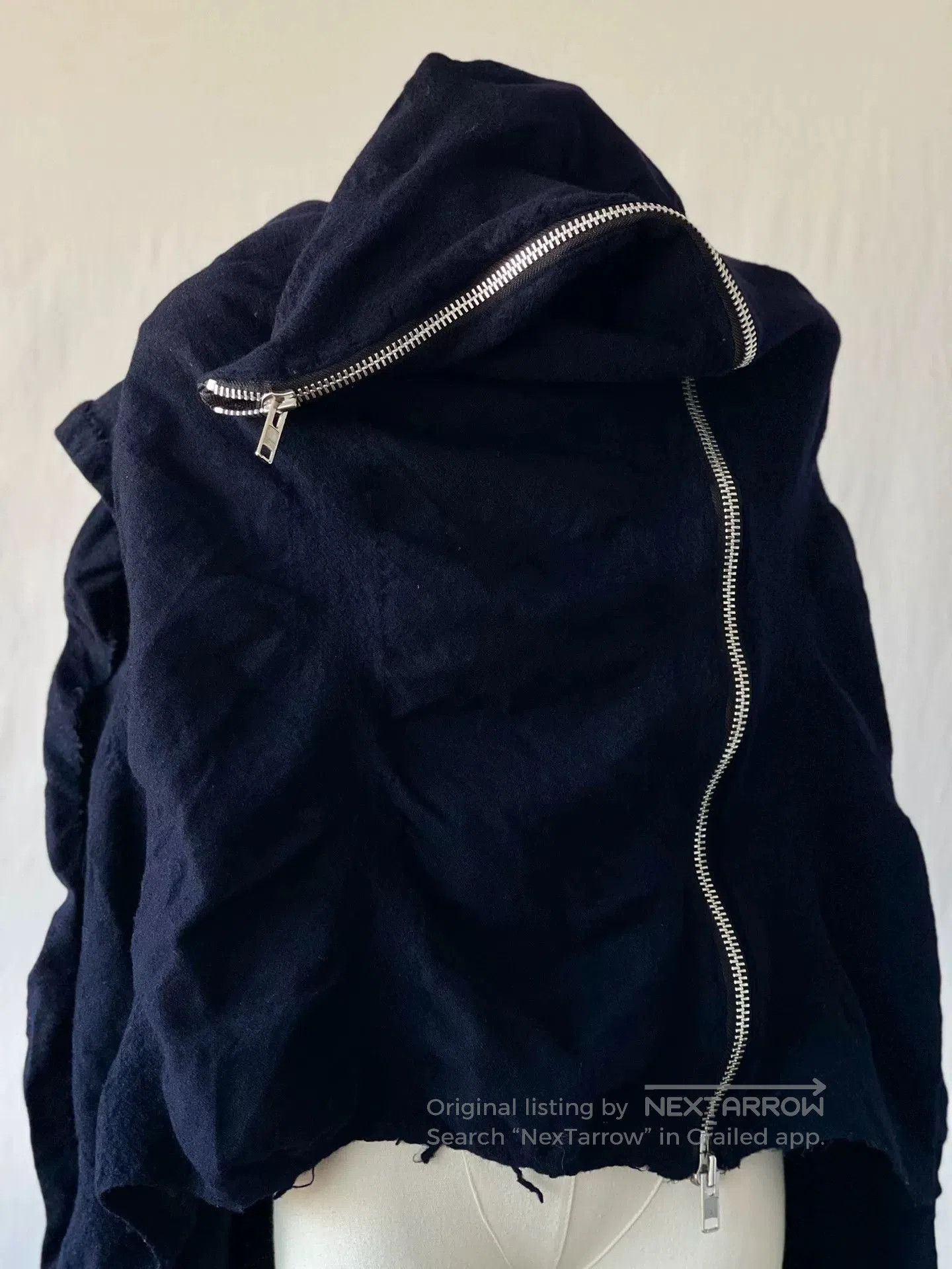 Tricot Comme des Garcons CDGtricot Asymmetric Wool Zip Cape. Size M / US 6-8 / IT 42-44 - 4 Thumbnail