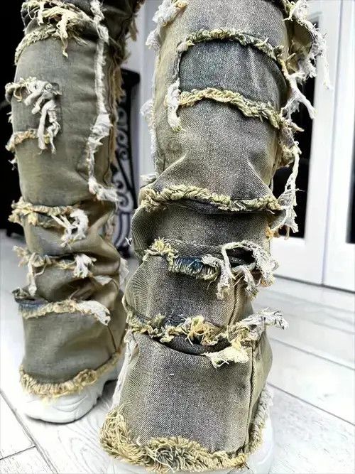 Japanese Brand VIBE Stacked Jeans Size US 32 / EU 48 - 2 Thumbnail